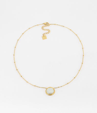 Perlmutt - Goldener Stahl - Halskette - Zag Bijoux
