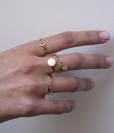 Doriane – Goldener Stahl – Ring – Zag Bijoux
