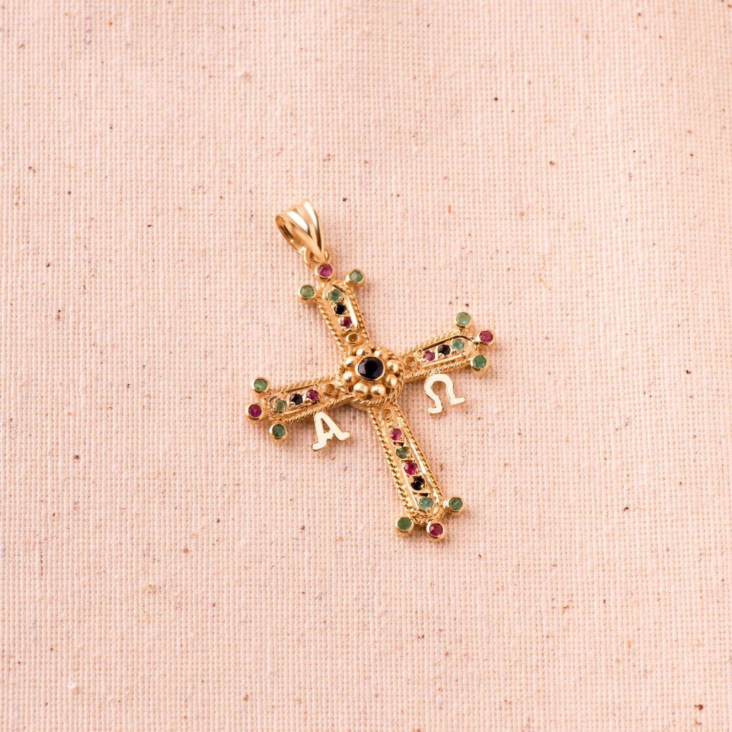 Croix de Covadonga Or Jaune 18K Grande 40X34 mm