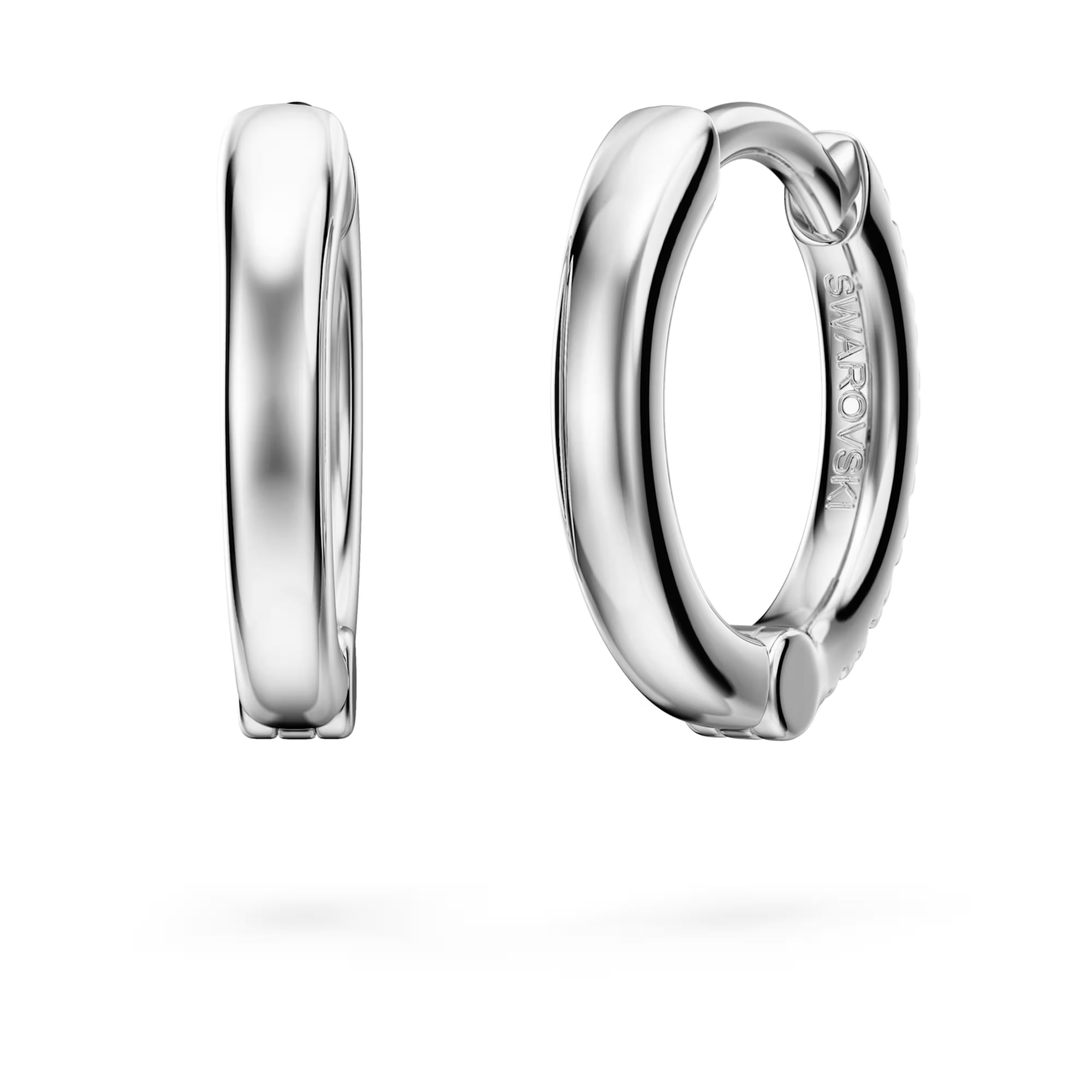 Swarovski küpeler - Sonsuzluk - Yuvarlak şekil - Beyaz altın ct görünümü 3
