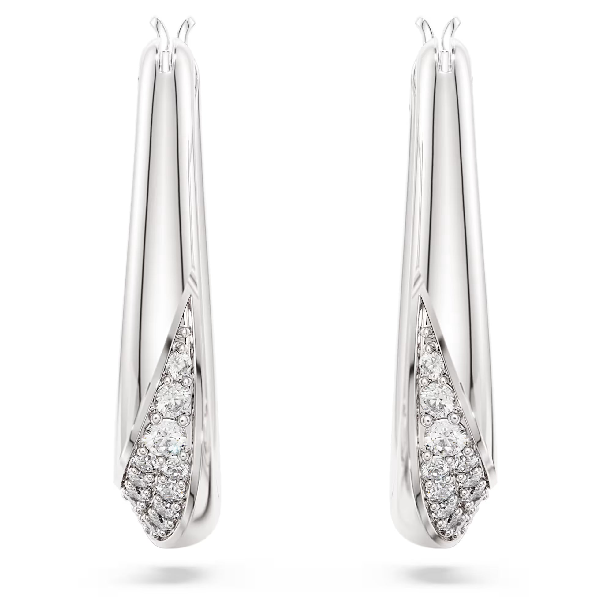 Kruhové náušnice - Swarovski - Classica - Kulatý střih - Sterling Silver