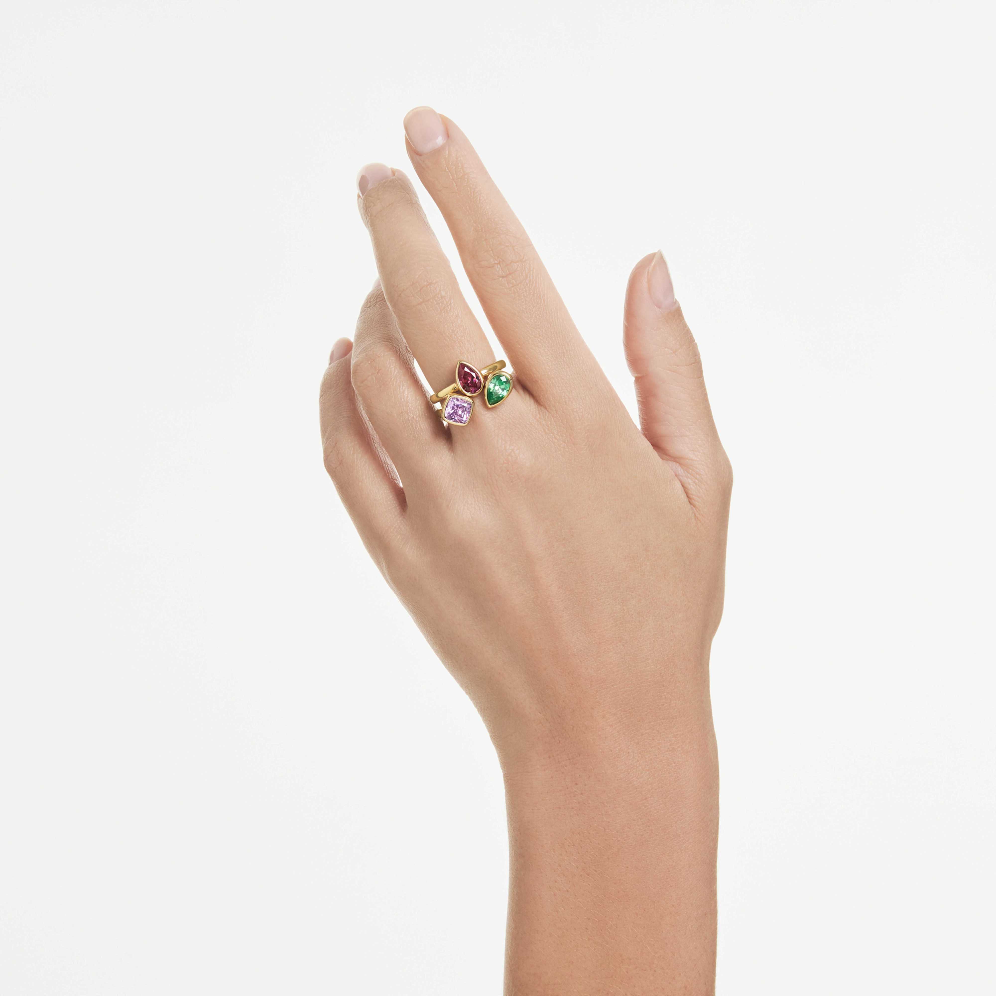 Bague Cocktail Swarovski - Imber Organic - Multicolore & Doré vue 4