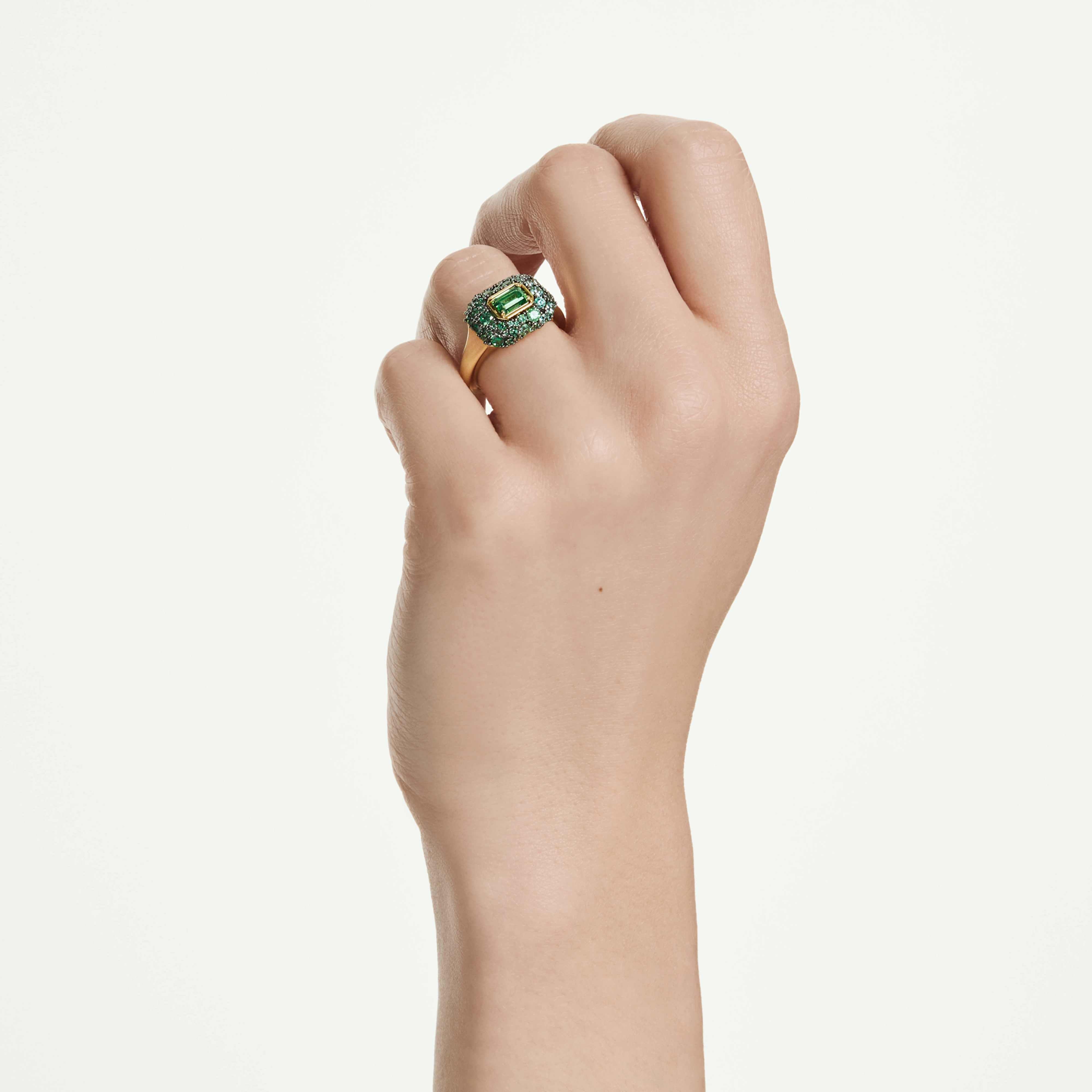 Bague Cocktail Swarovski - Sublima Glam - Vert & Doré vue 3