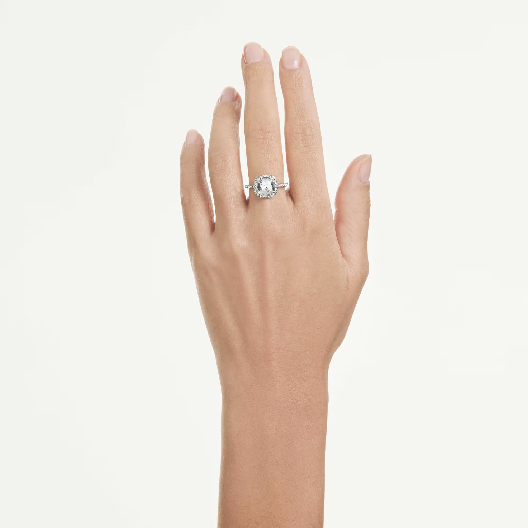 Swarovski Ring - Una - Halo - Hvit & Sølv