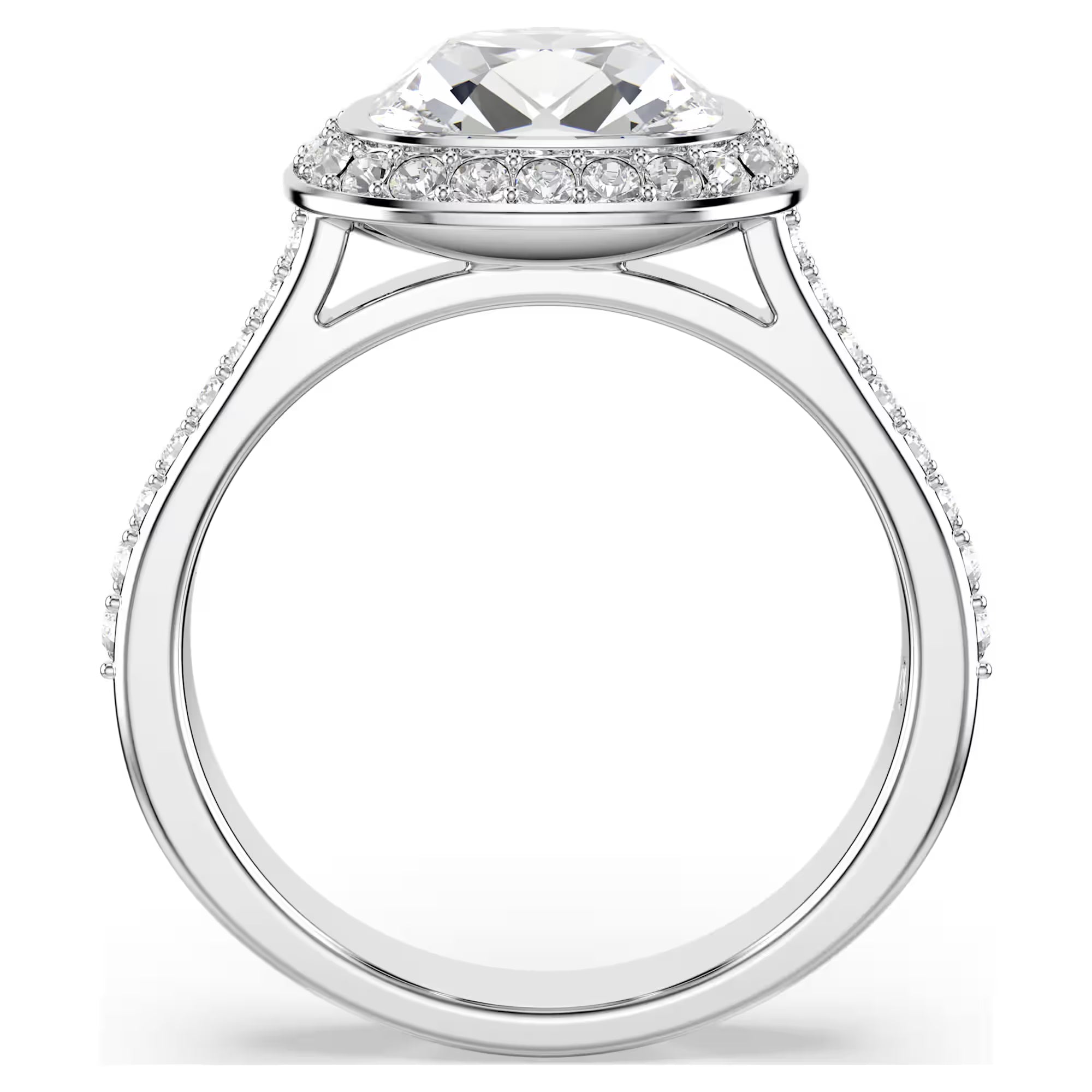Swarovski Ring - Una - Halo - Hvit & Sølv