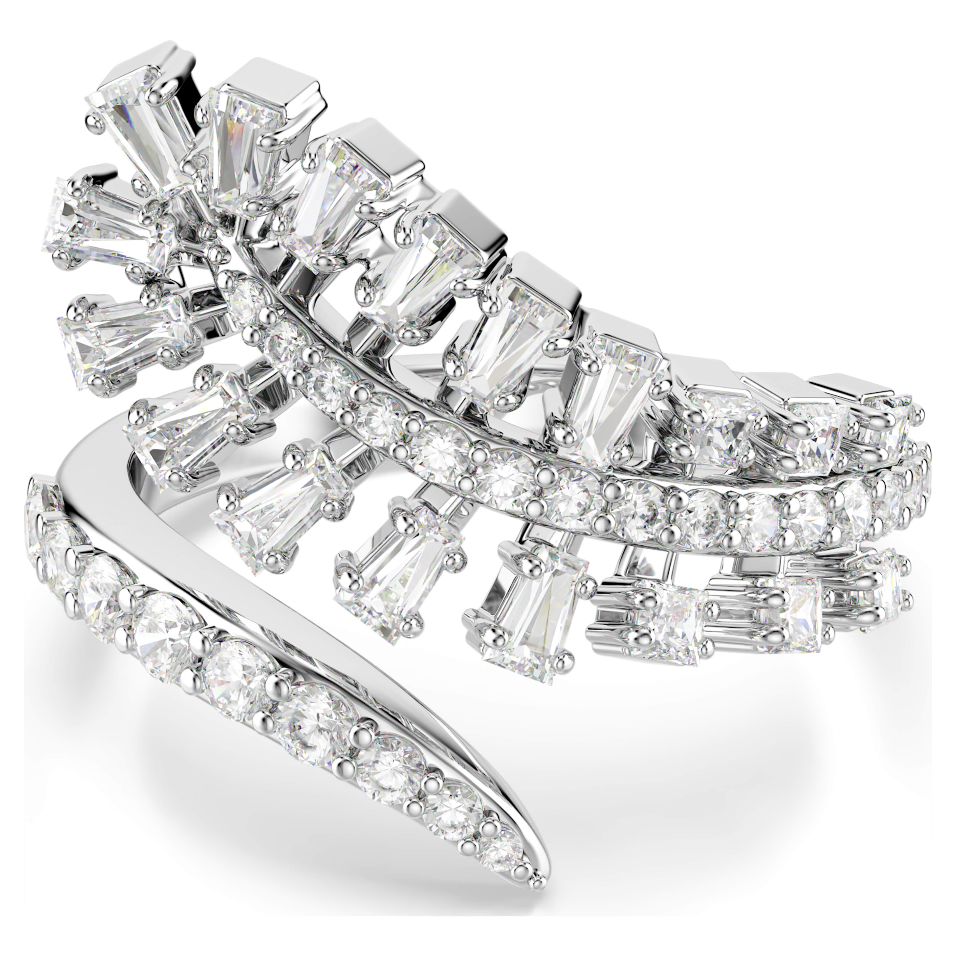 Bague Swarovski - Vienna Feather - Blanc & Argenté