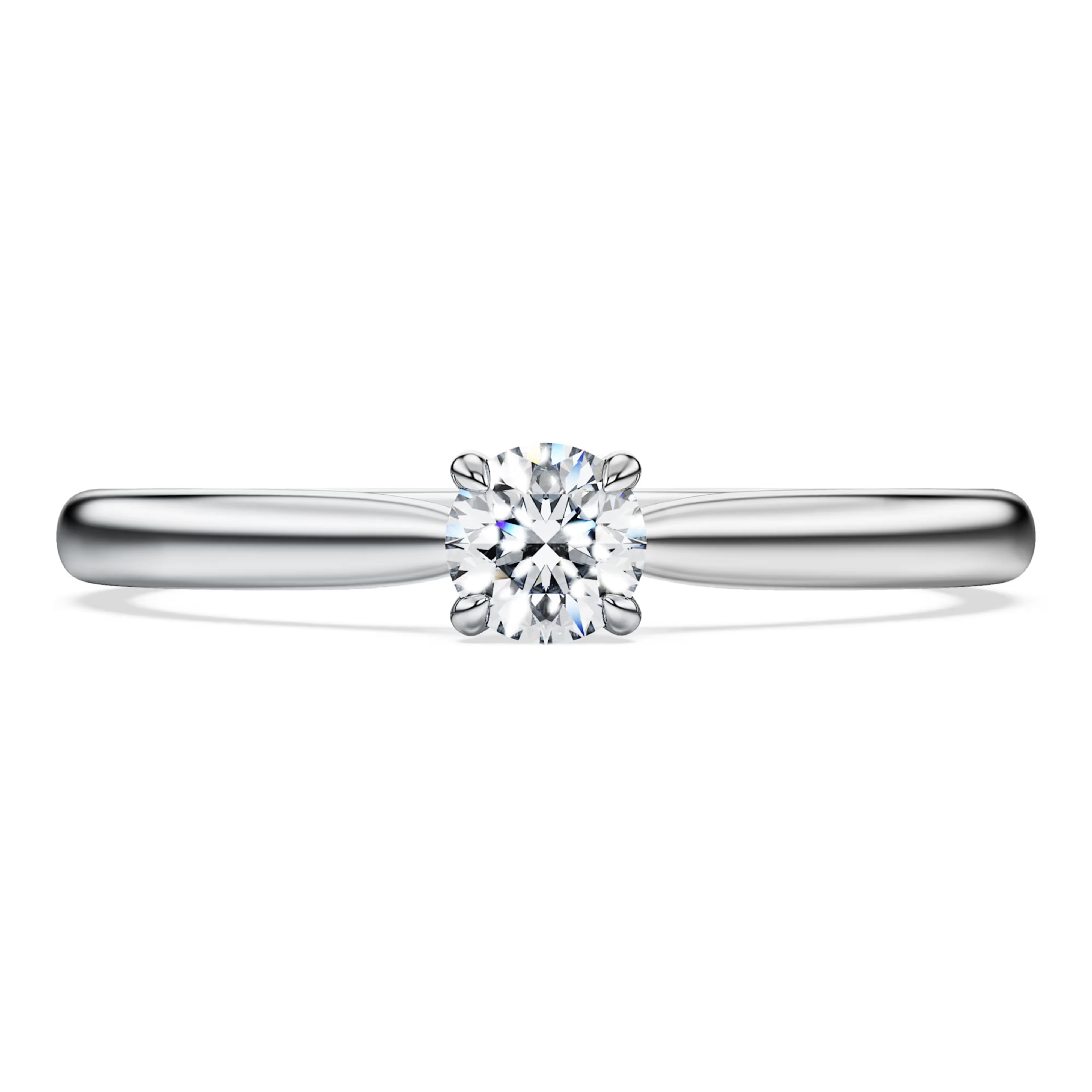 Solitaire Eternity Ring - Silver and Diamonds 0.25 ct - Swarovski