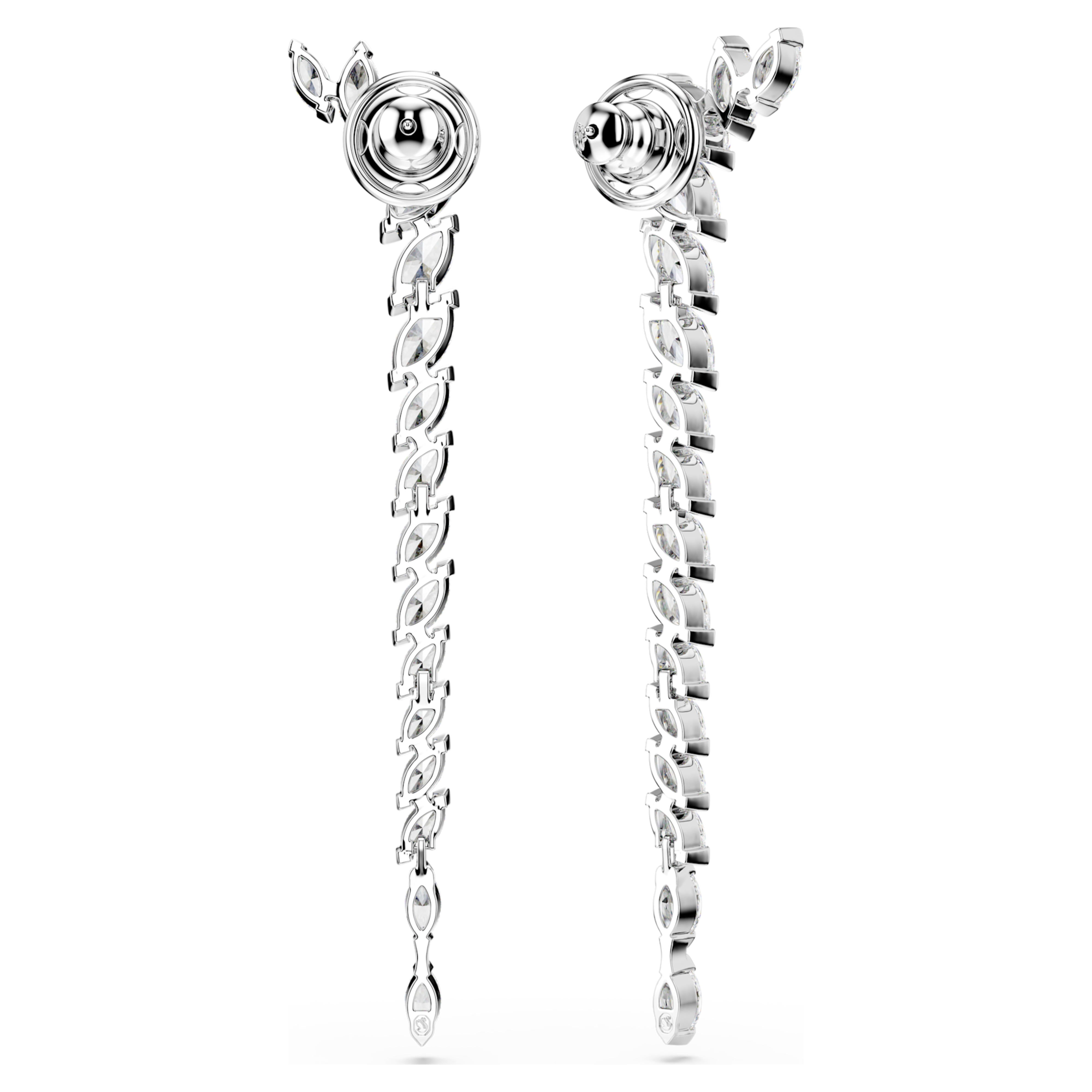Swarovski øredobber - Mesmera Glam - White & Silver view 4