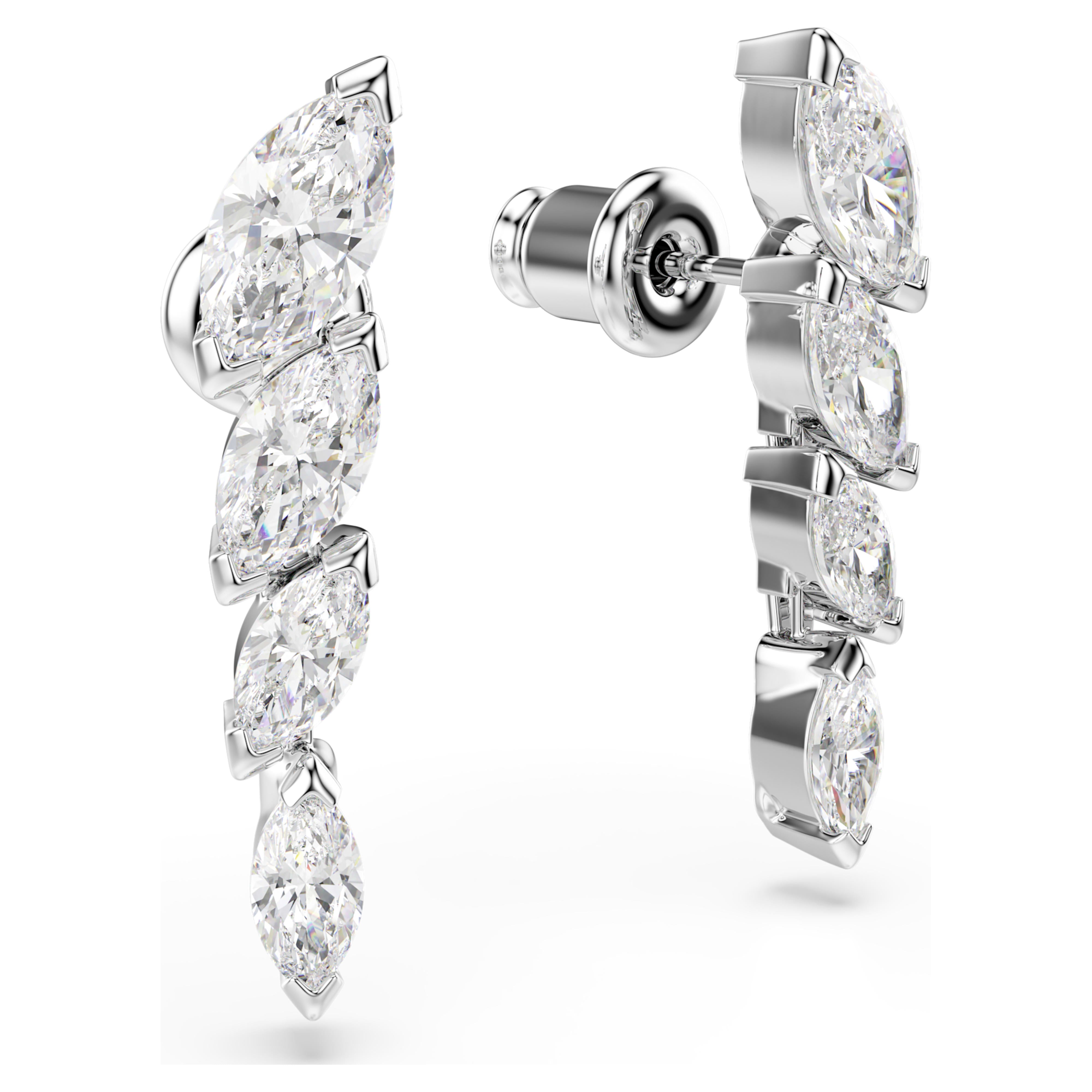 Boucles d'oreilles Swarovski - Mesmera Glam - Blanc & Argenté vue 3