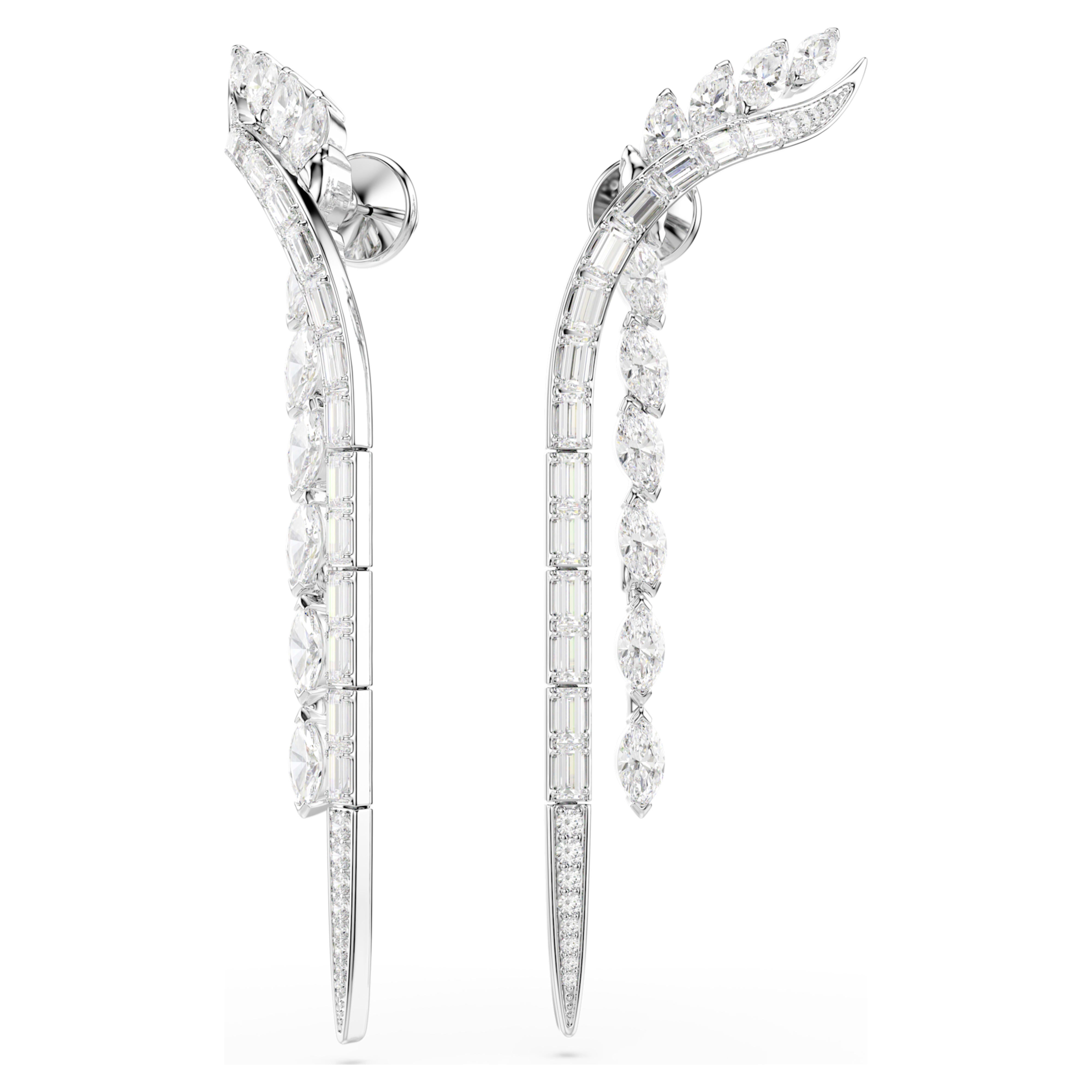 Boucles d'oreilles Swarovski - Mesmera Glam - Blanc & Argenté vue 4