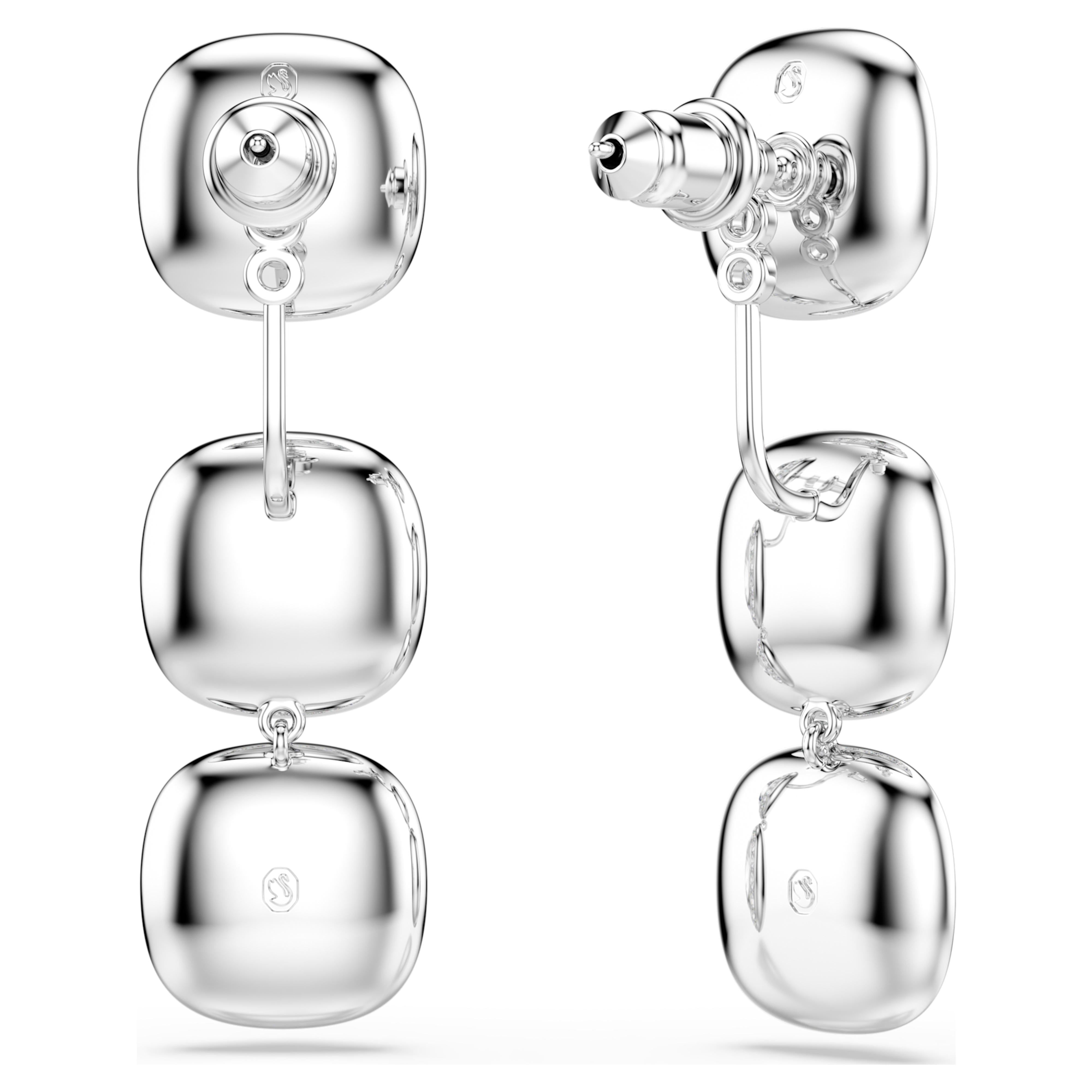 Boucles d'oreilles Swarovski - Una Angelic Cushion - Coussin - Incolore & Argenté vue 4