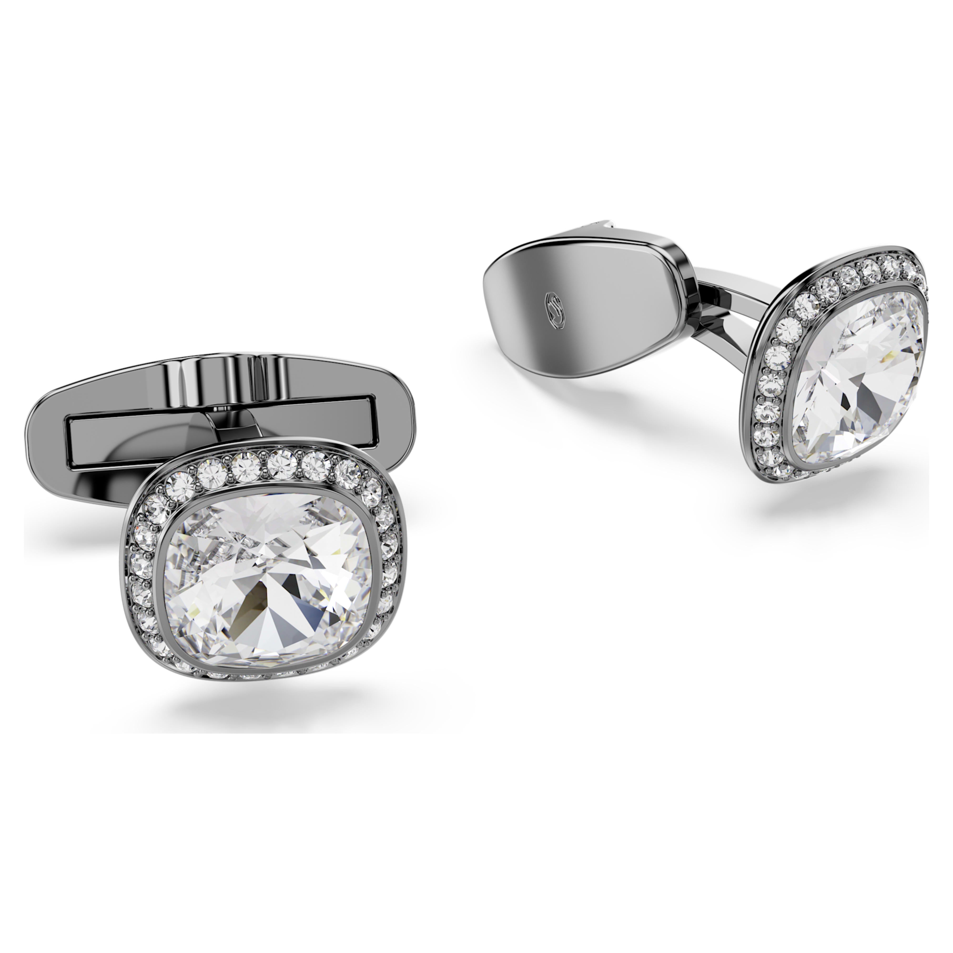 Boutons de Manchette Swarovski - Una Angelic Cushion - Incolore & Ruthénium vue 5