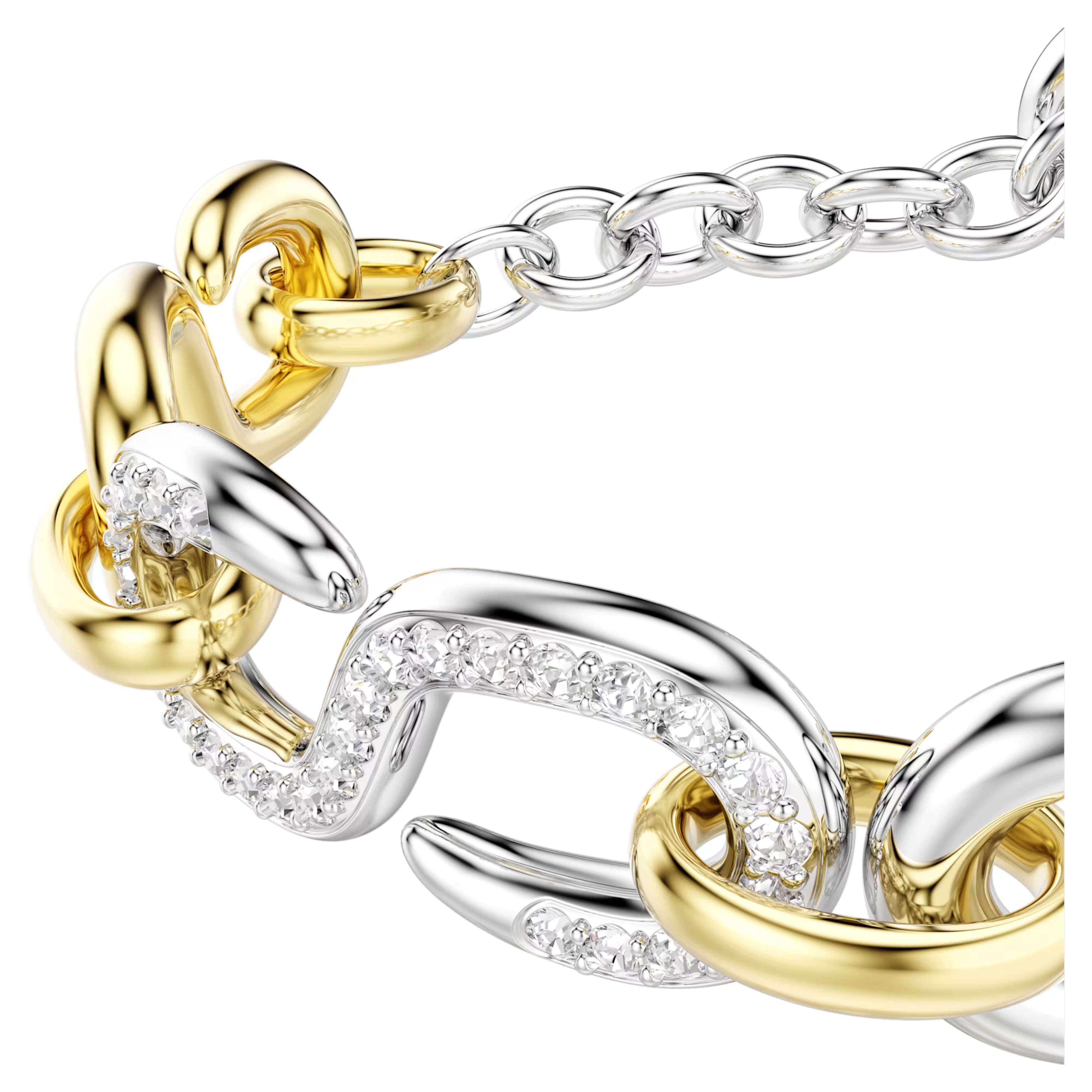 Bracciale Dextera Mix in metallo con chiusura a T – Swarovski