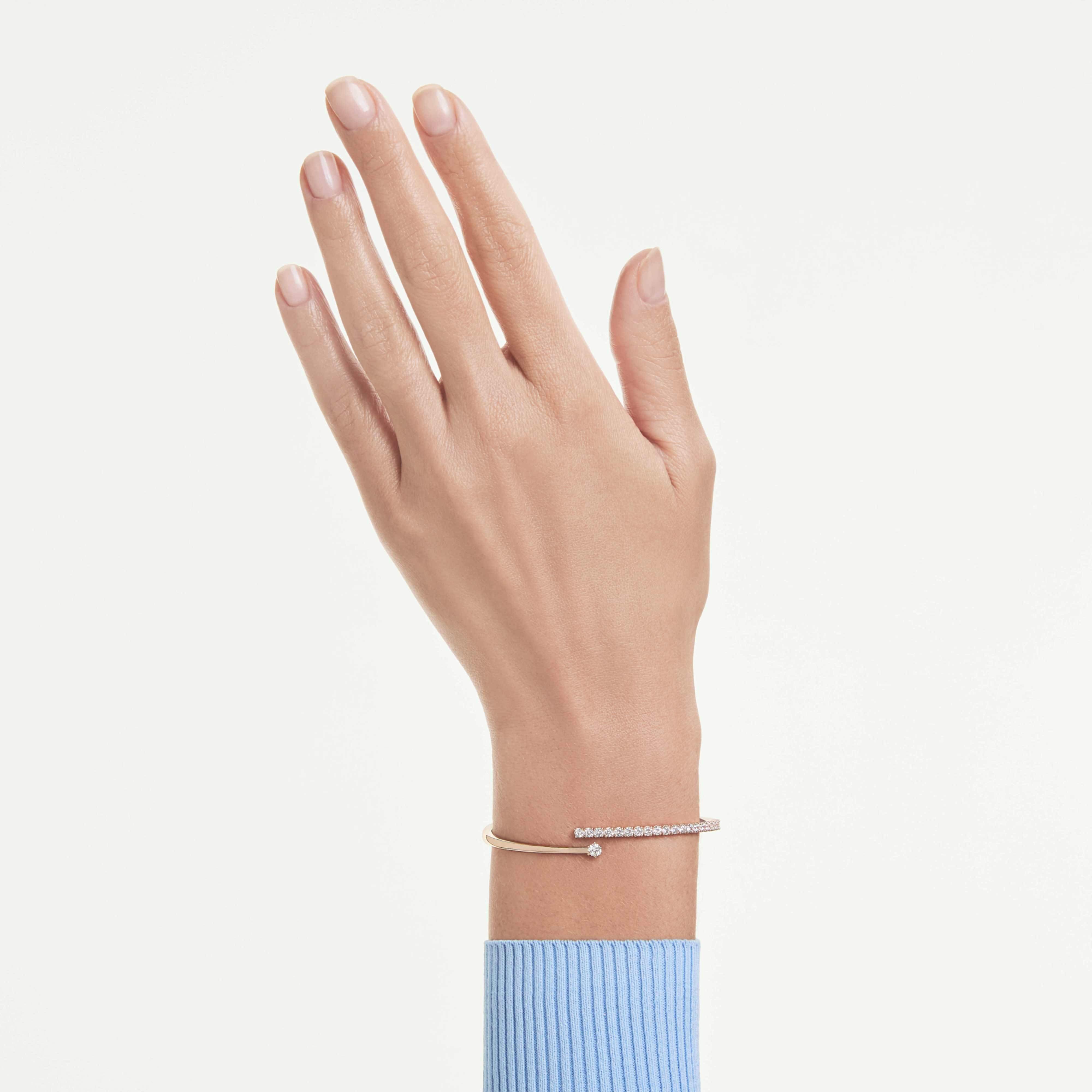 Swarovski armbånd armbånd - Matrix Crash - hvid & rosa guld (S) på en mannequin