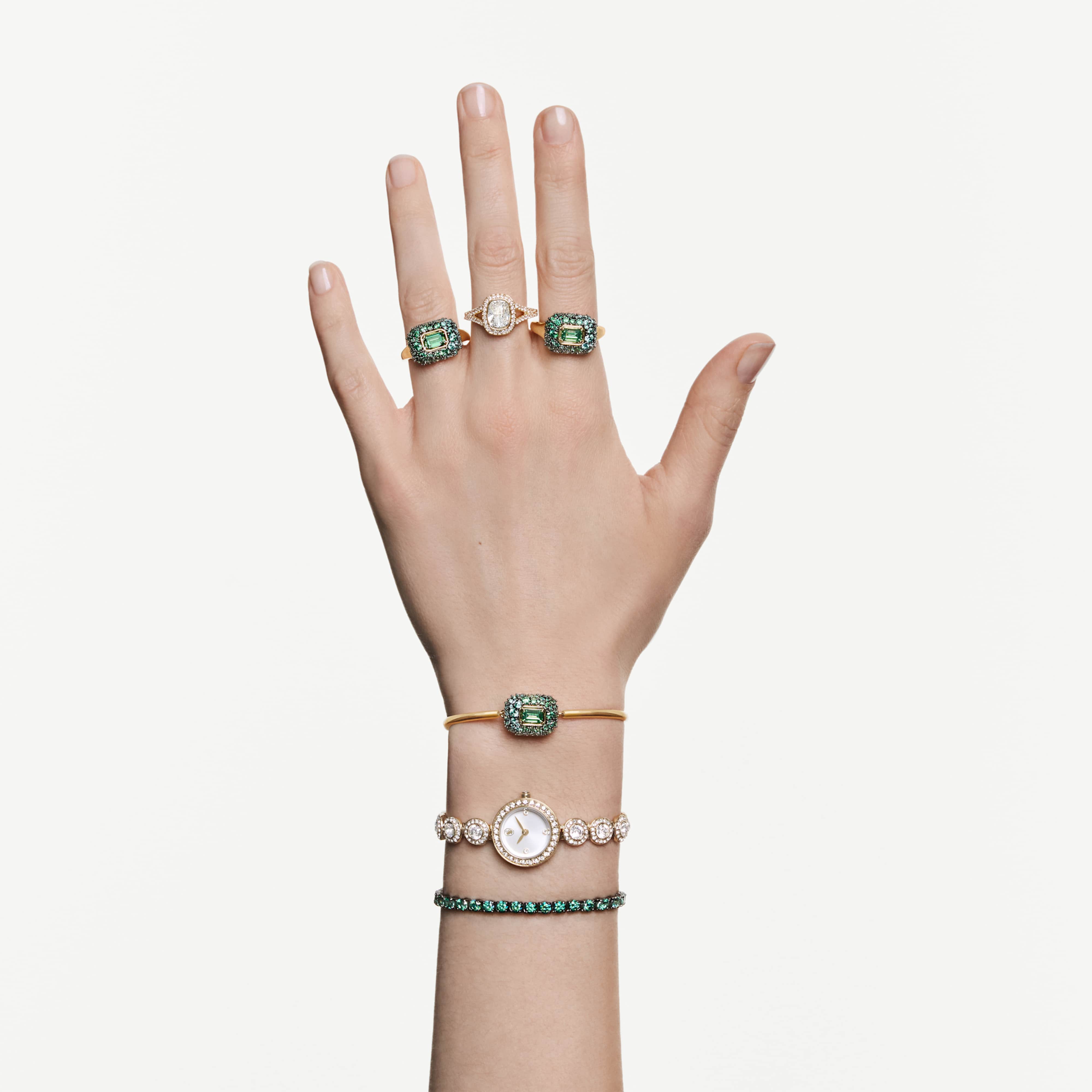 Swarovski armbånd - Sublima Glam - grøn og guld 3