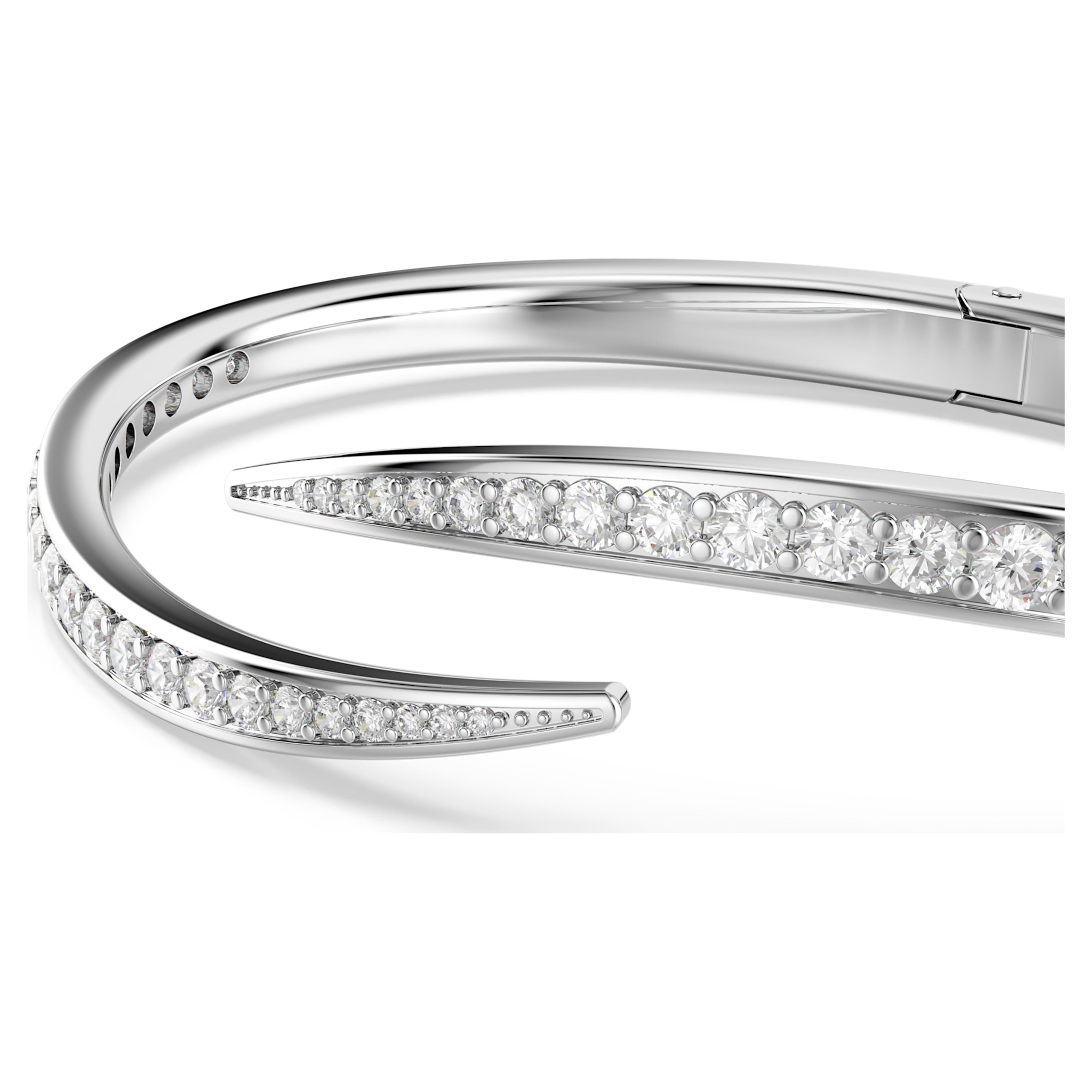 Swarovski armbånd - Vienna Swan - Åben - hvid og sølv (M) visning 5