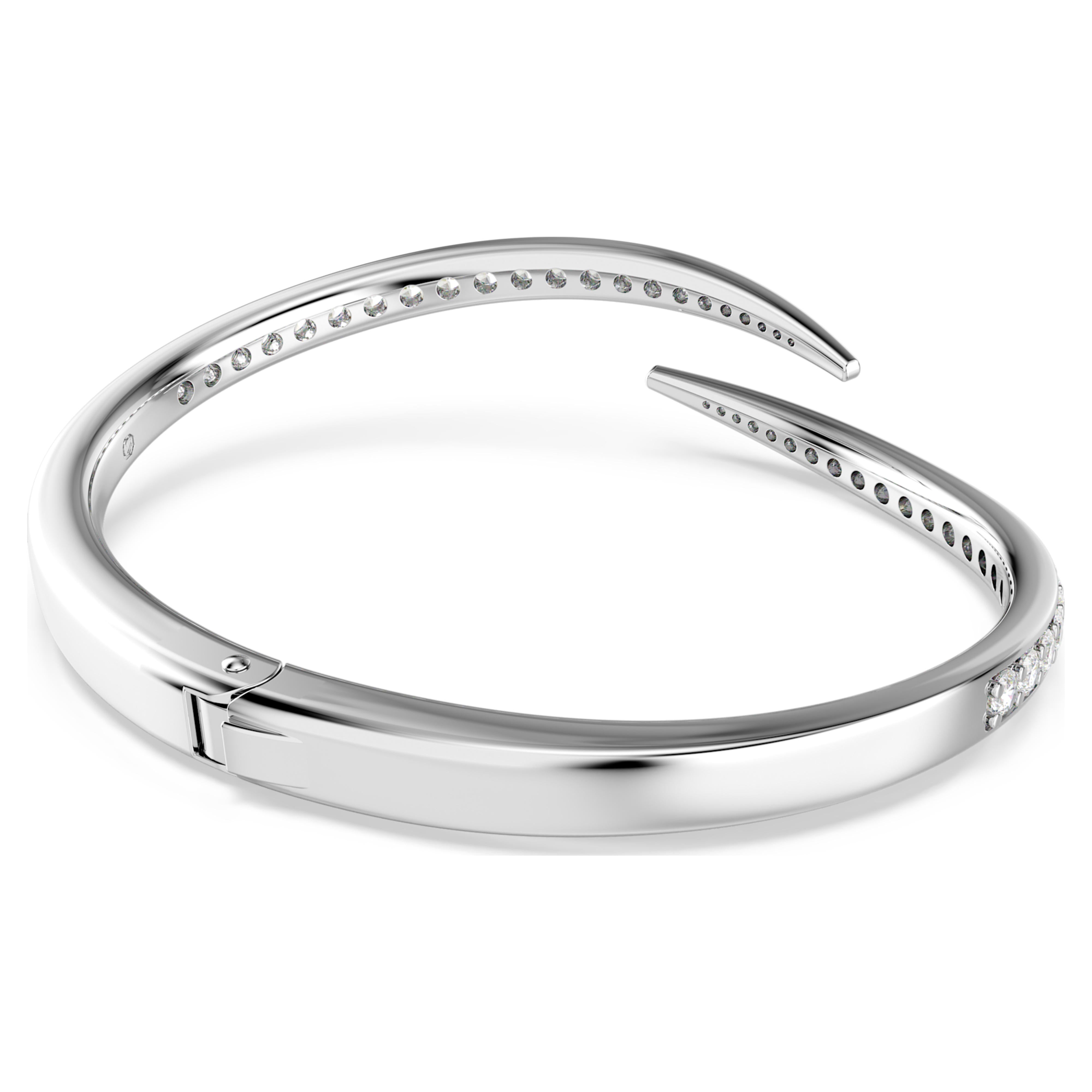 Swarovski armbånd - Vienna Swan - Åben - hvid og sølv (M) visning 4