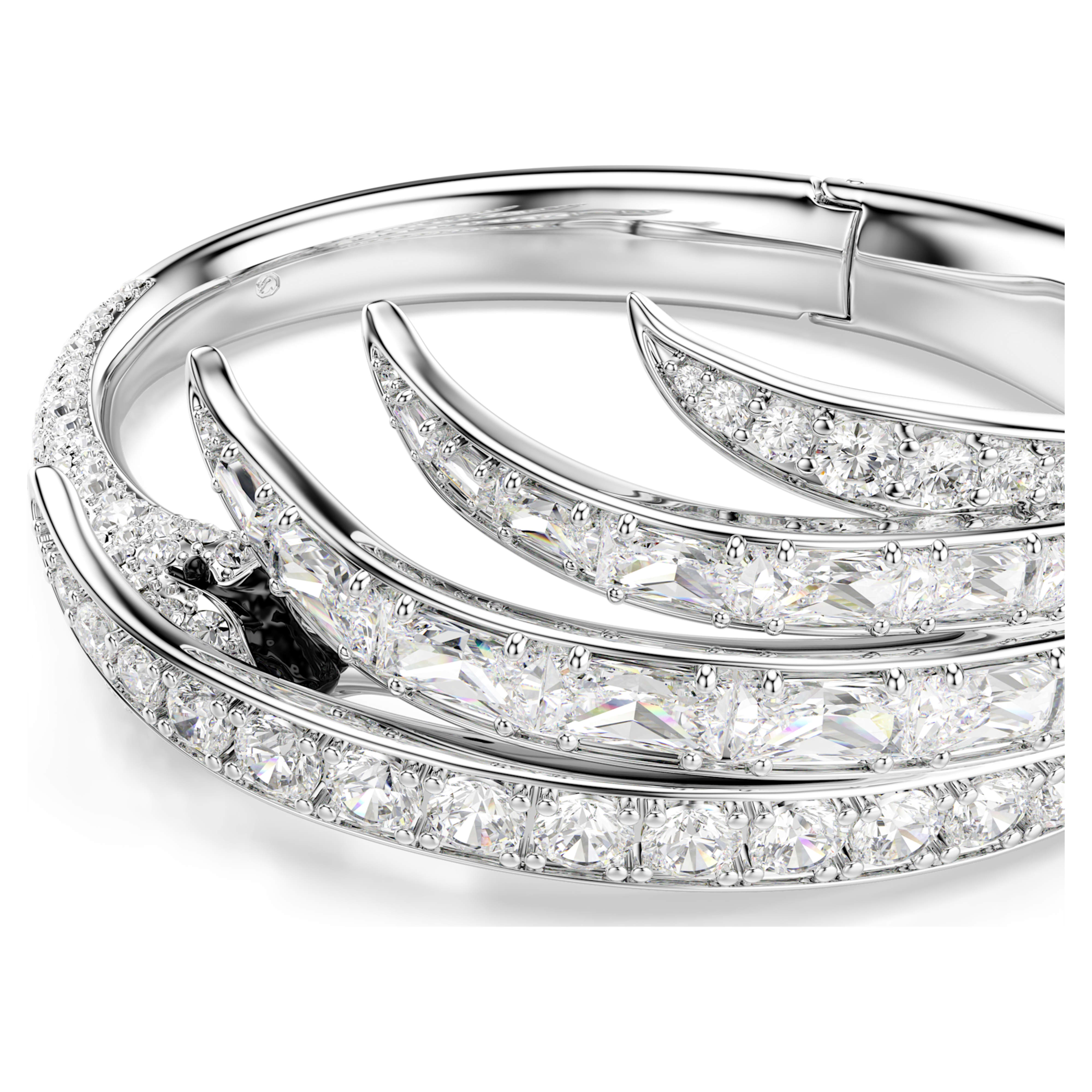 Bracciale rigido Swarovski - Cigno di Vienna - Incolore e argento (M) vista 5
