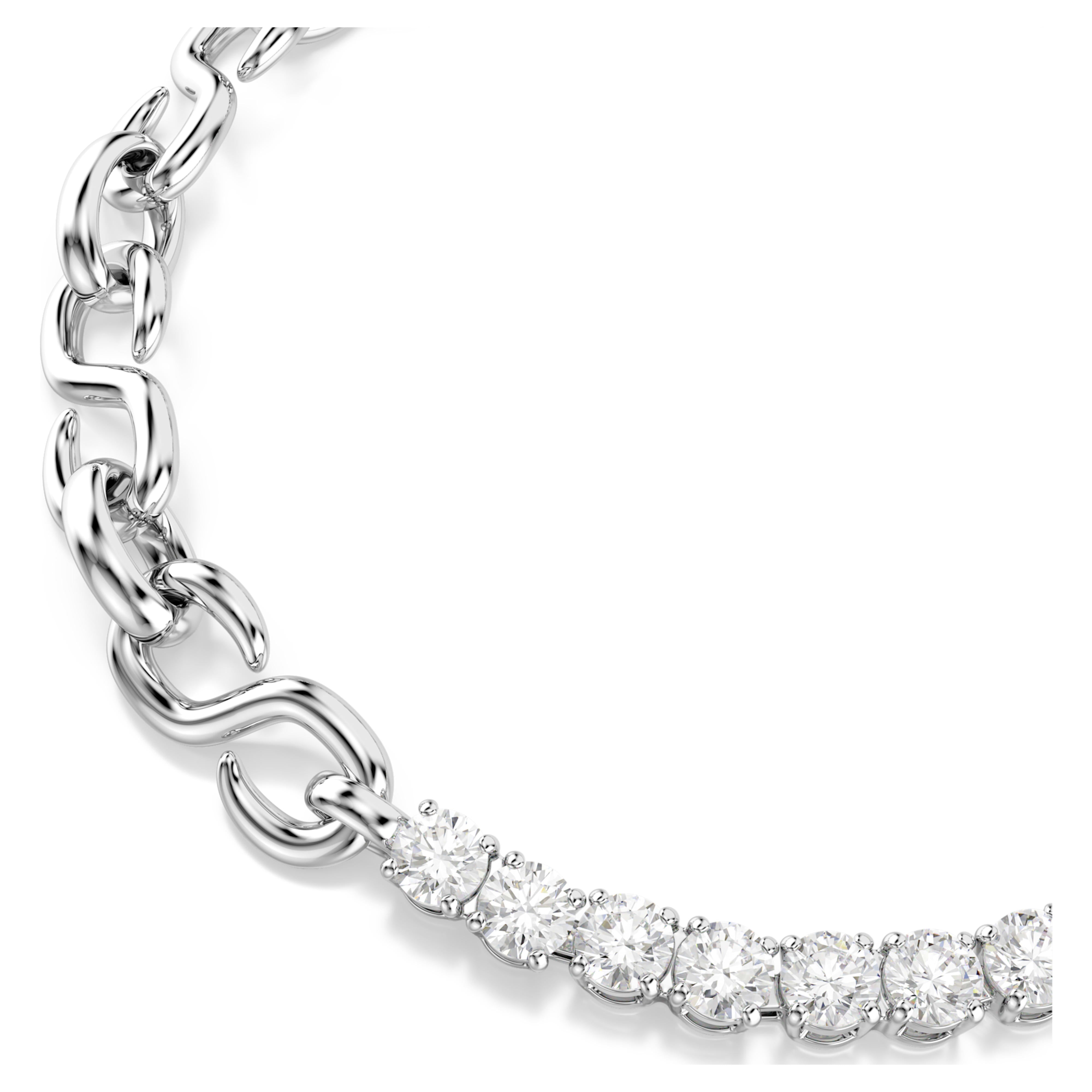 Bracelet Swarovski - Matrix Tennis - Chaîne - Blanc & Argenté vue 5