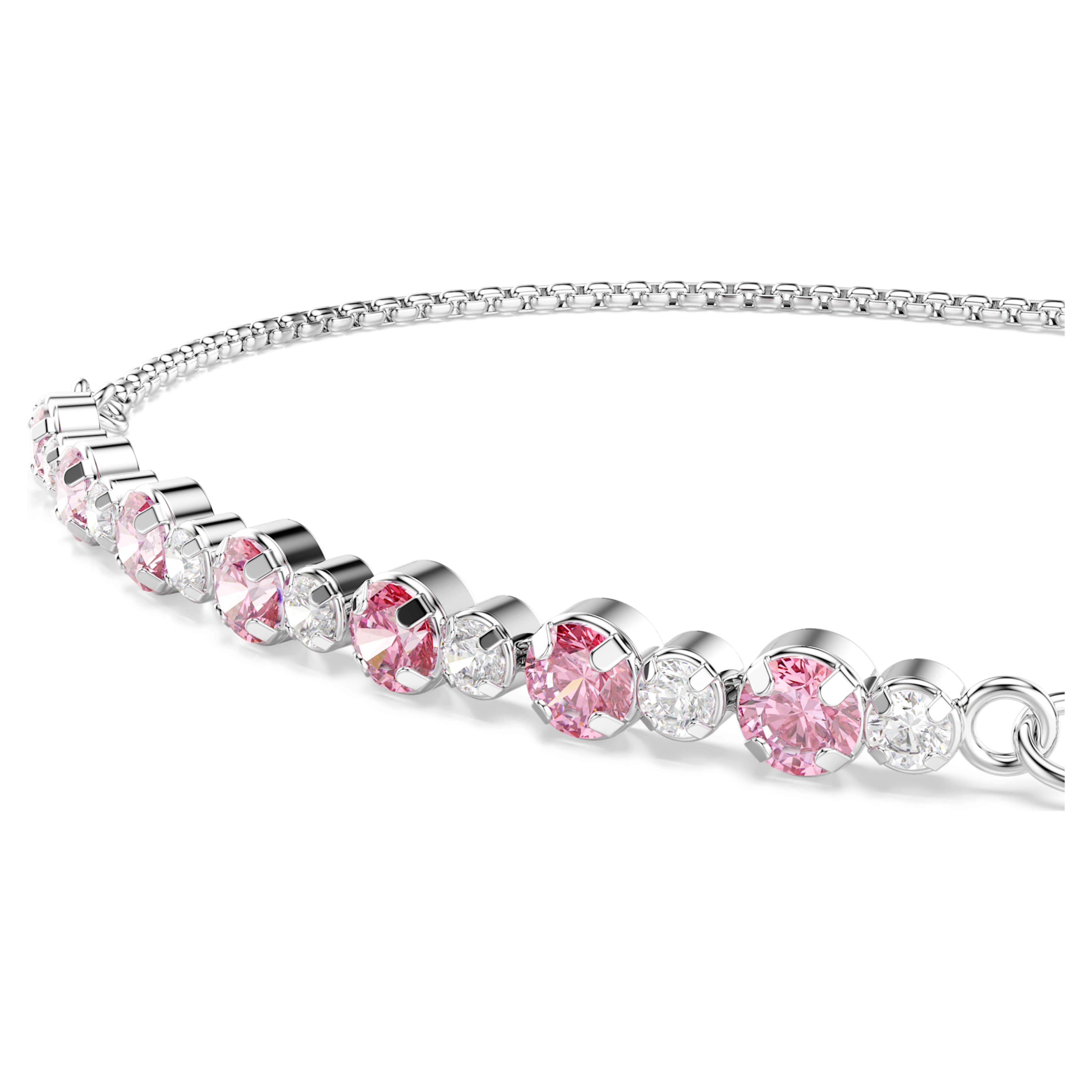 Bracelet Swarovski - Matrix Tennis - Rose & Argenté vue 3