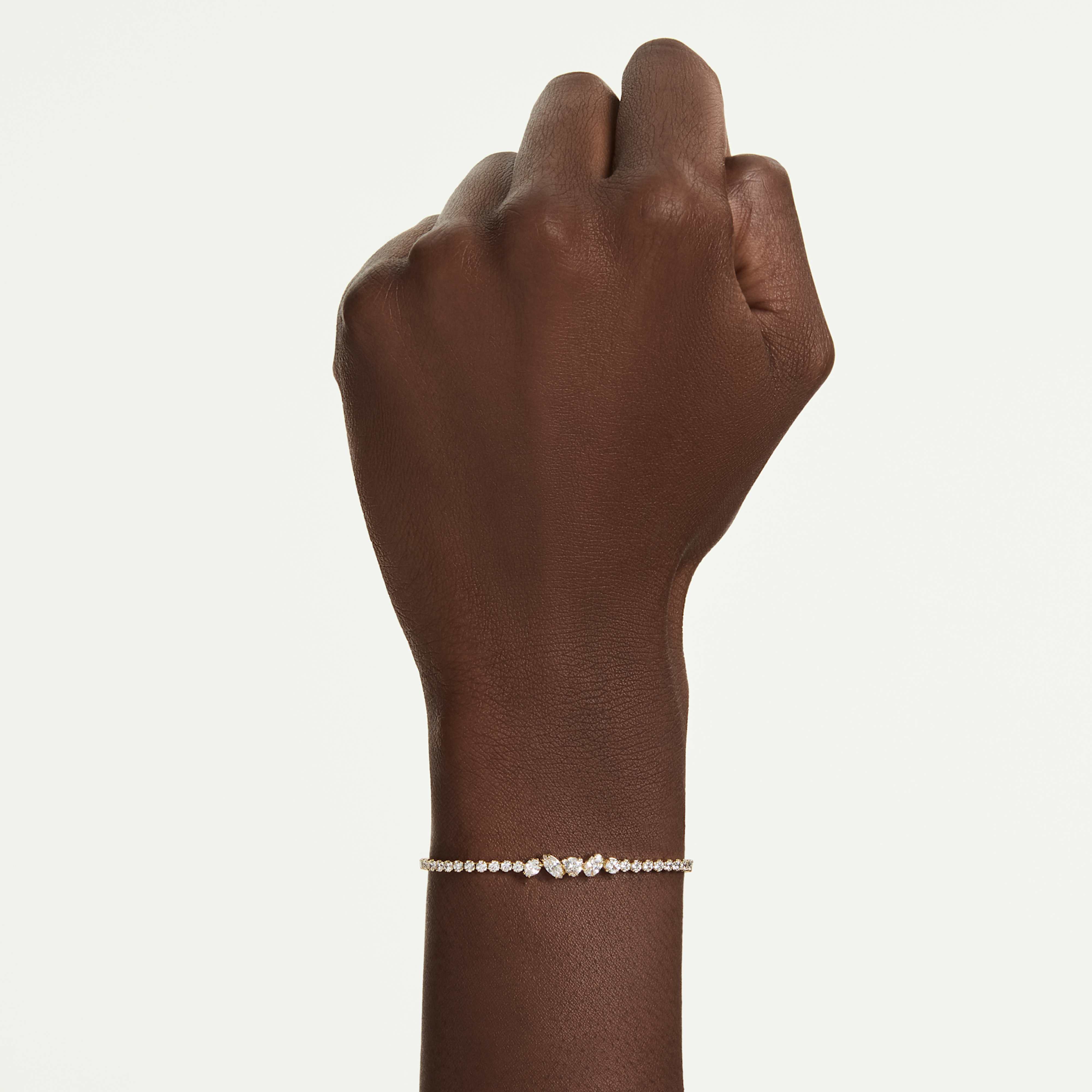 Bracelet Swarovski - Mesmera Attract - Blanc & Doré vue 3