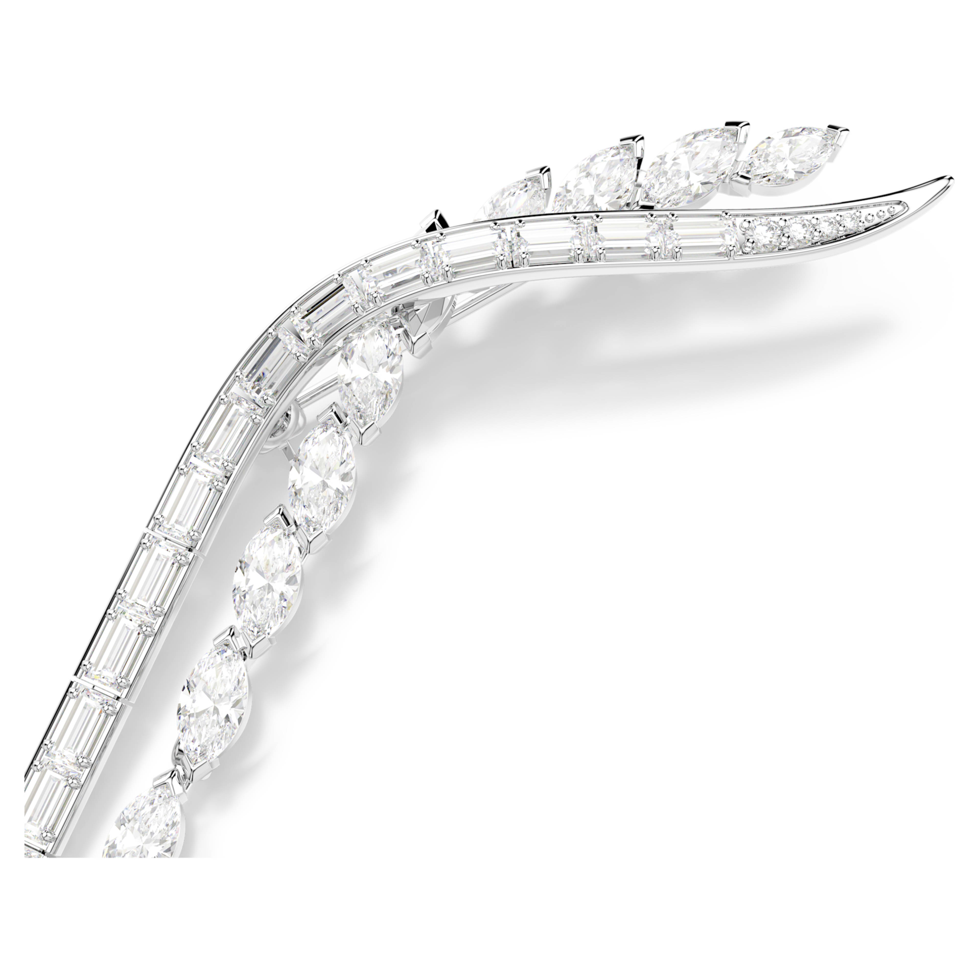 Broche Swarovski - Mesmera Glam - Vista branco e prata 5