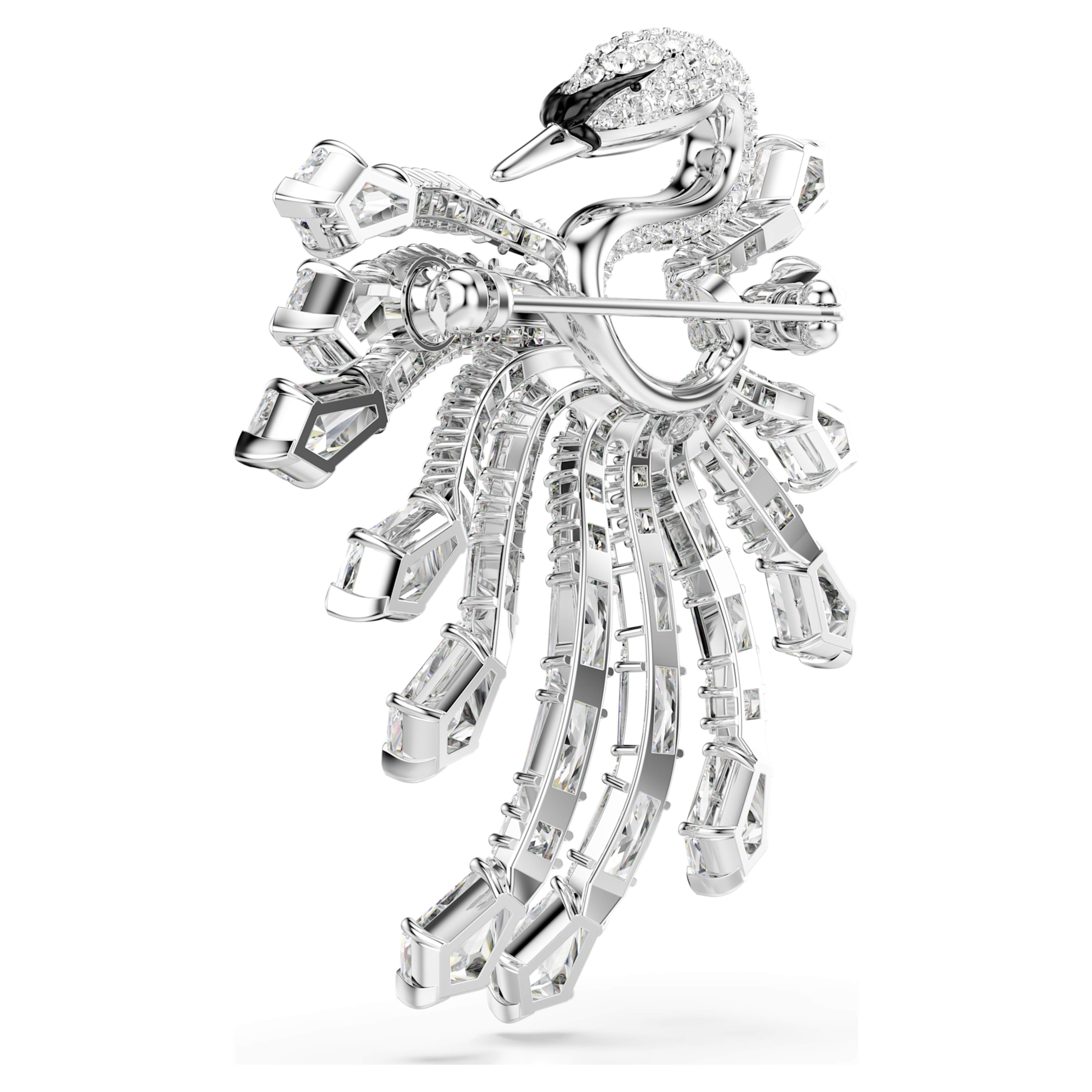 Broche Swarovski - Vienna Swan - Blanc & Argenté vue 4