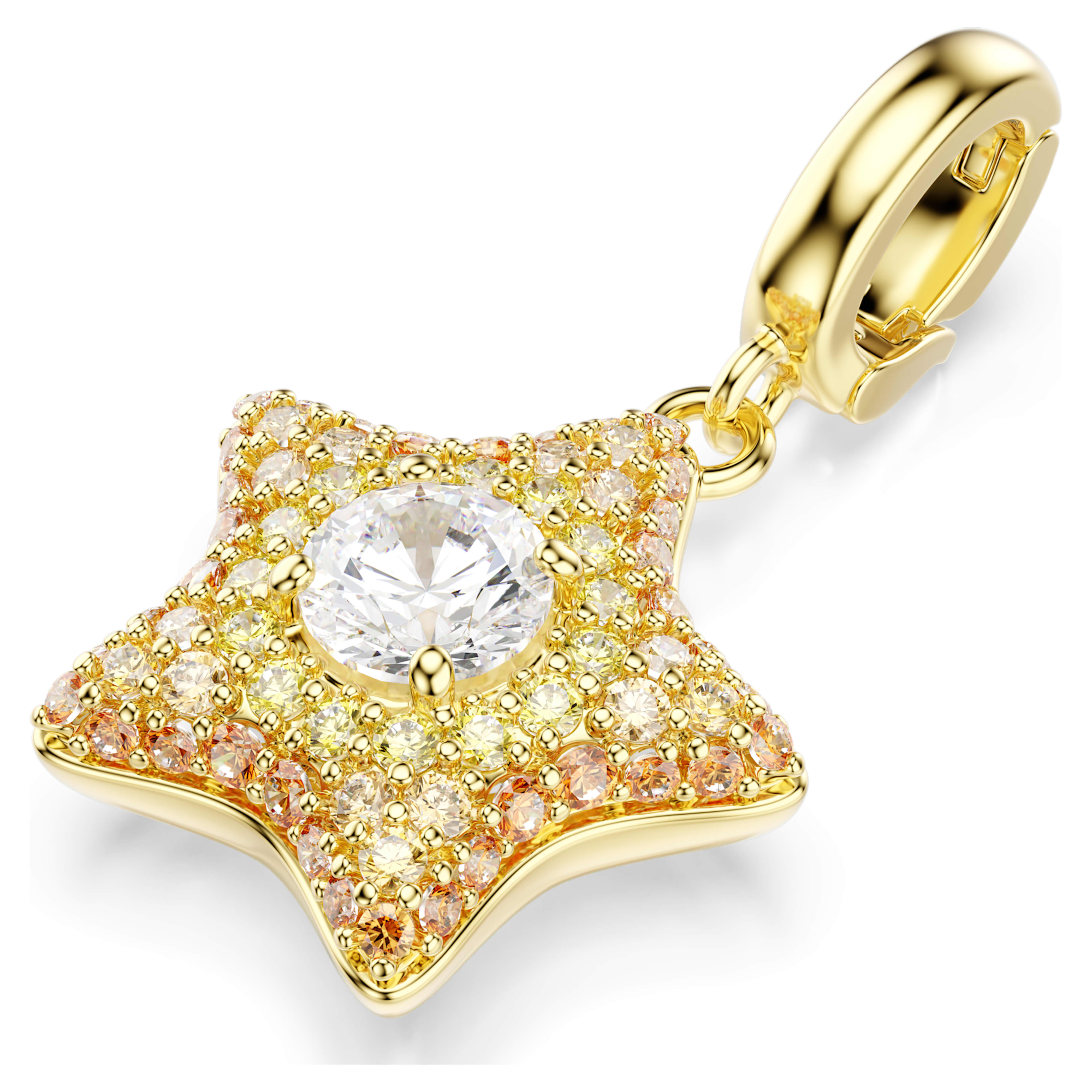 Charm Swarovski - Sublima Luna - Blanc & Doré vue 5