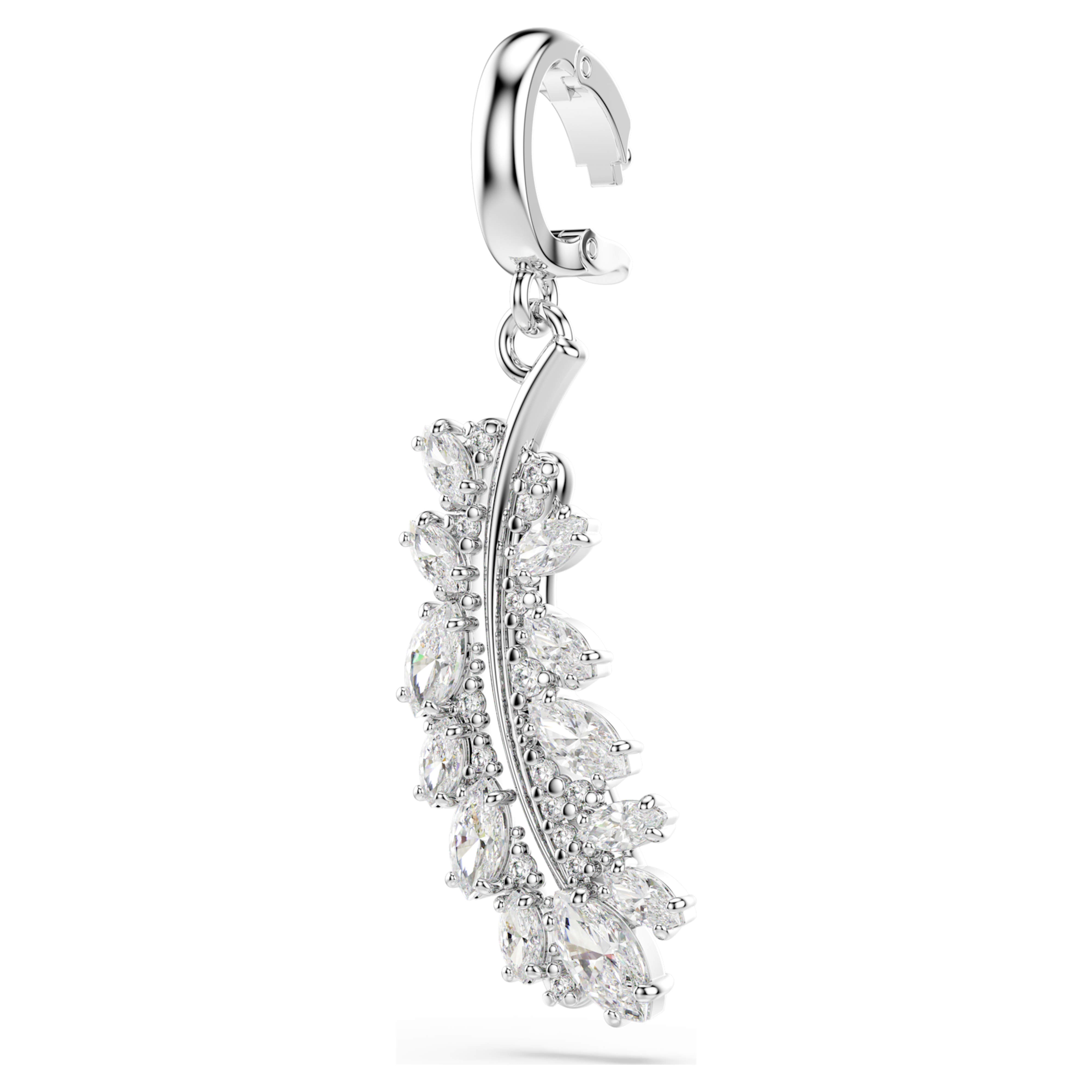 Charm Swarovski - Vienna Feather - Blanc & Argenté vue 3