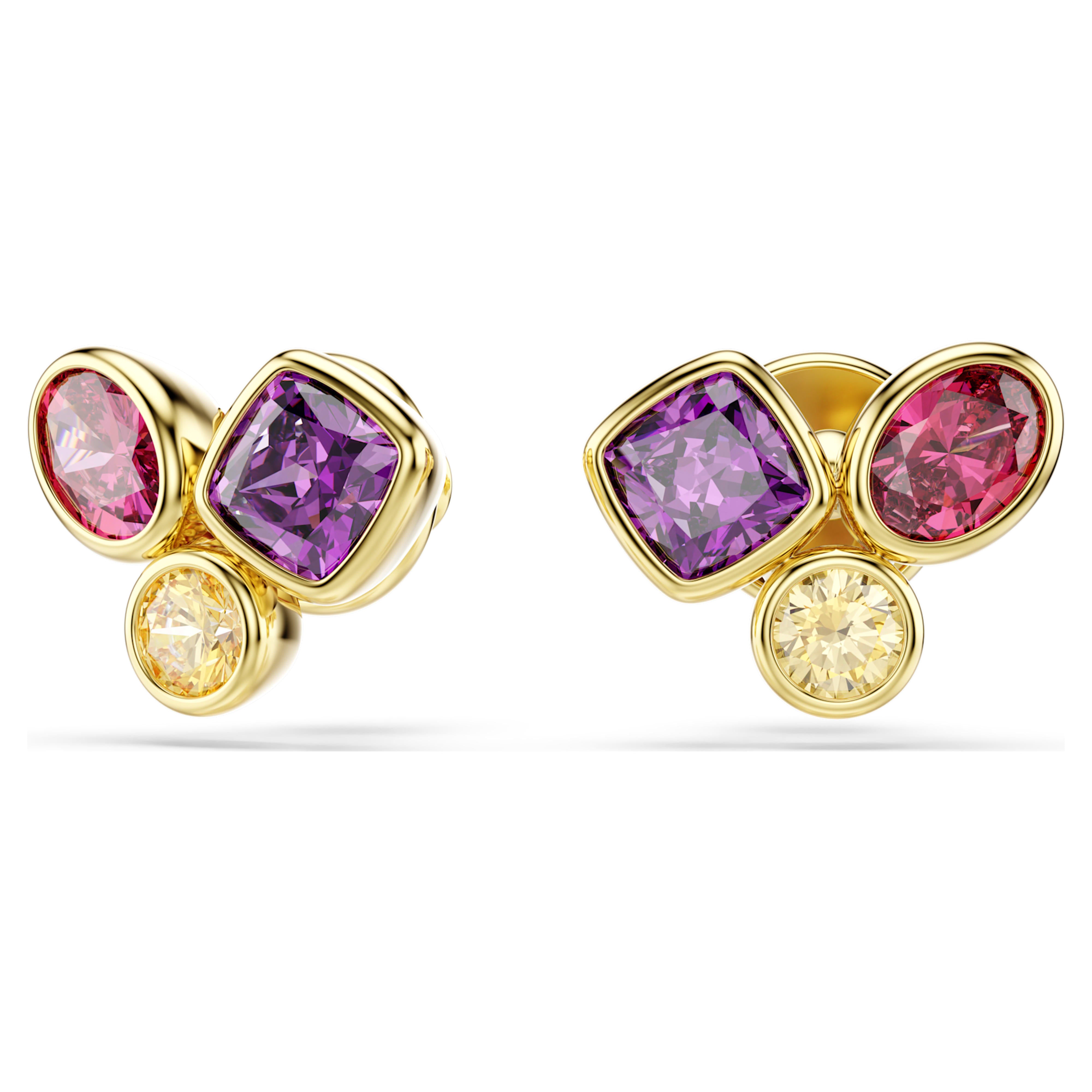 Σκουλαρίκια Swarovski - Imber Organic - Καρφιά - Πολύχρωμη & χρυσή όψη 5