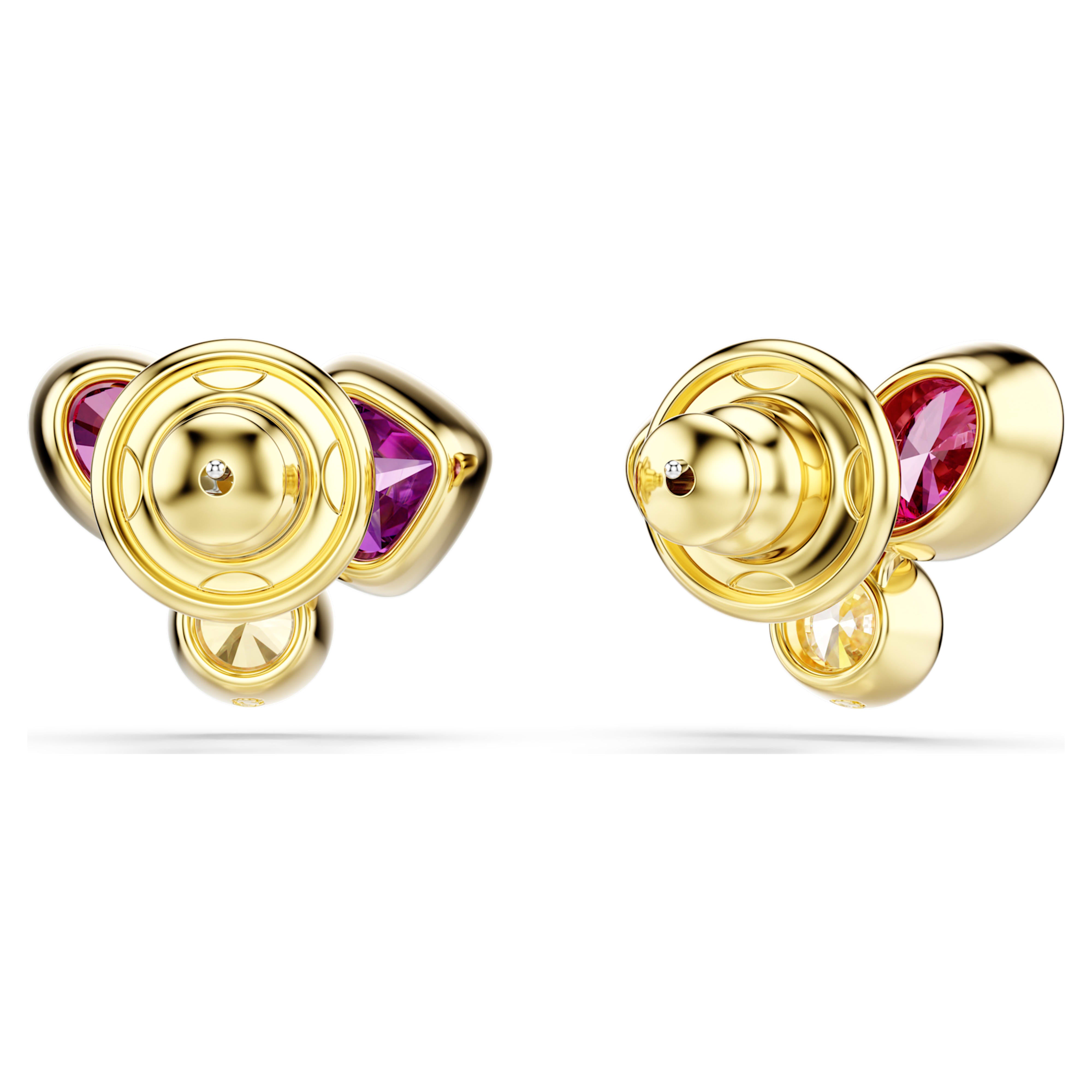 Σκουλαρίκια Swarovski - Imber Organic - Καρφιά - Πολύχρωμη & χρυσή όψη 4