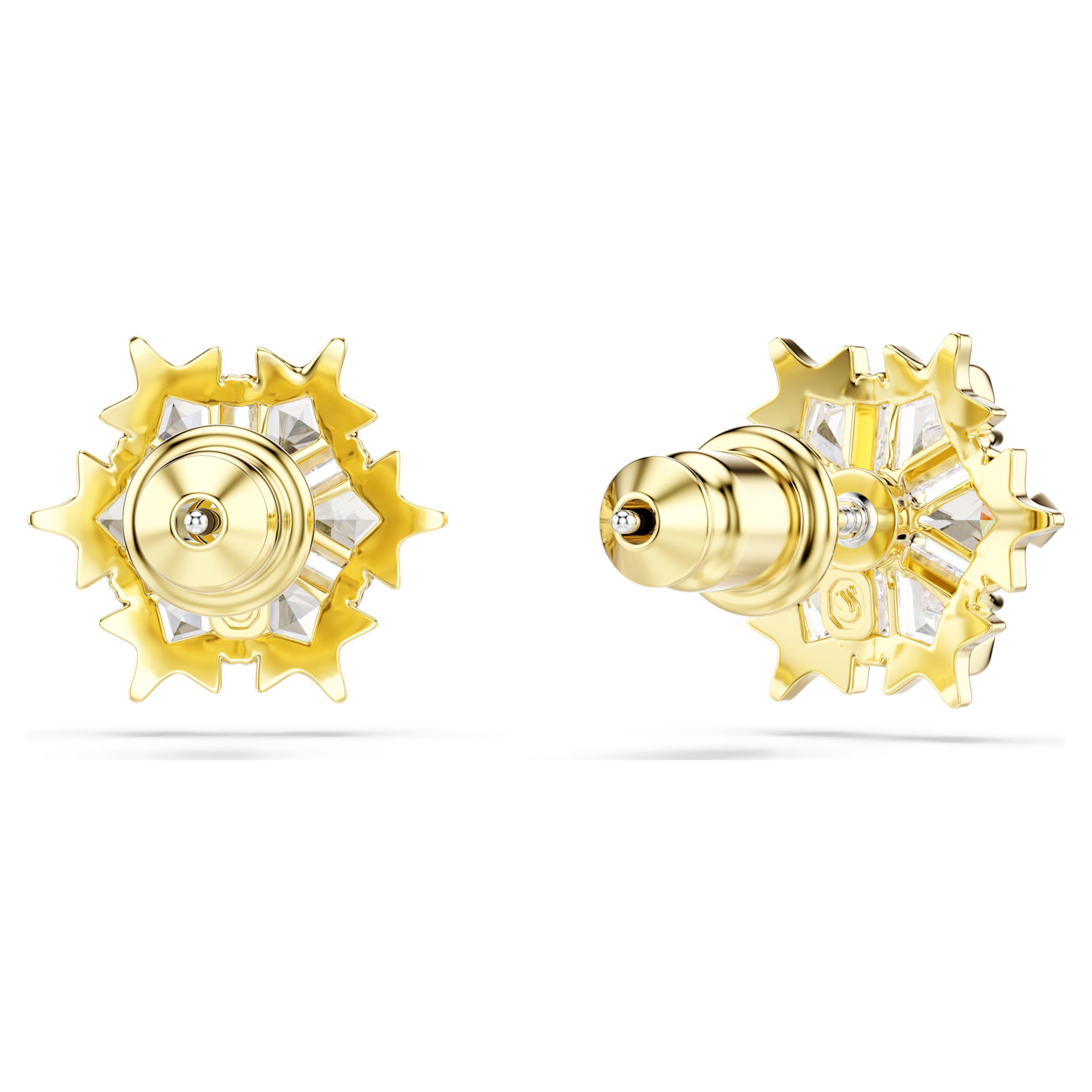 Boucles d'oreilles Swarovski - Magic - Blanc & Doré vue 4