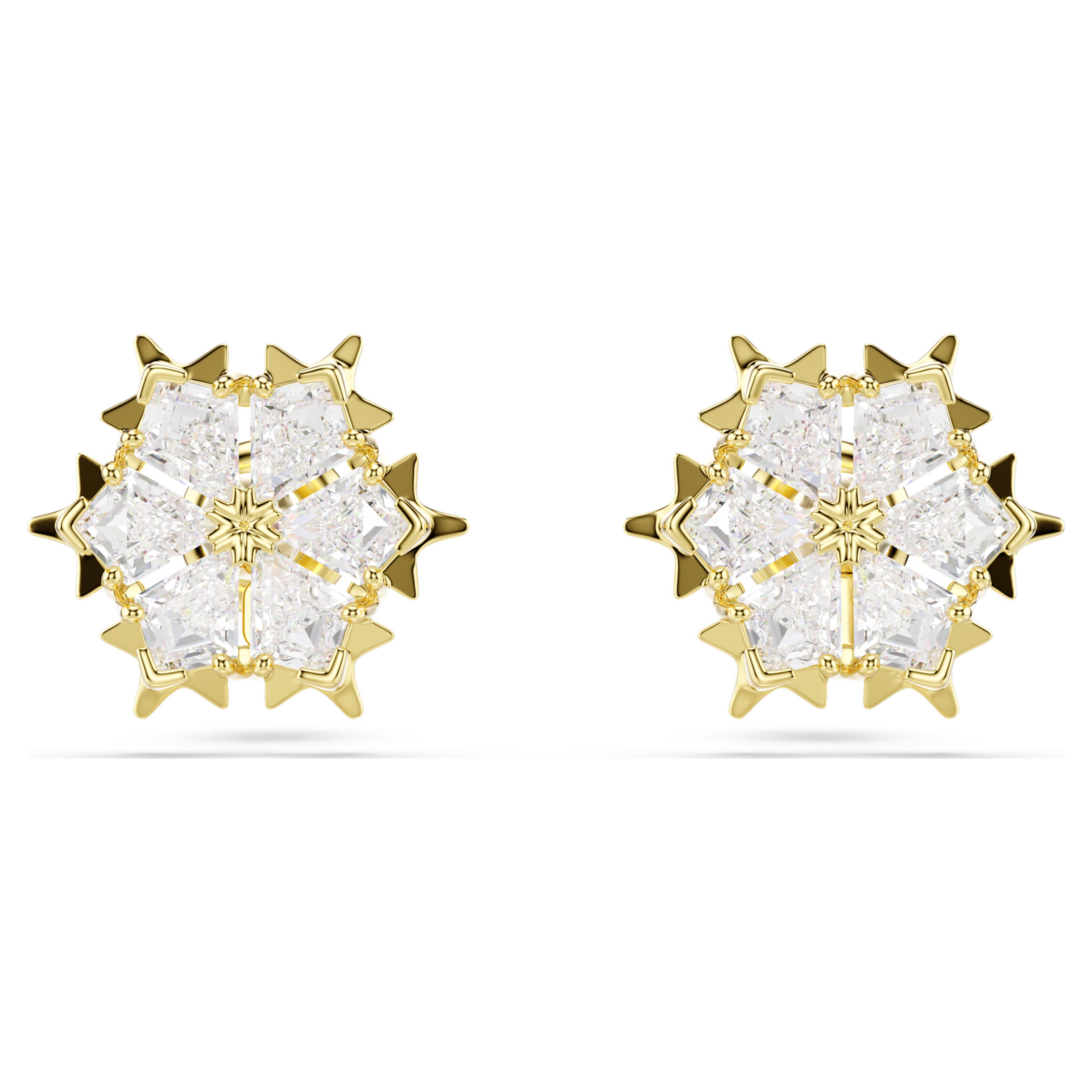 Boucles d'oreilles Swarovski - Magic - Blanc & Doré