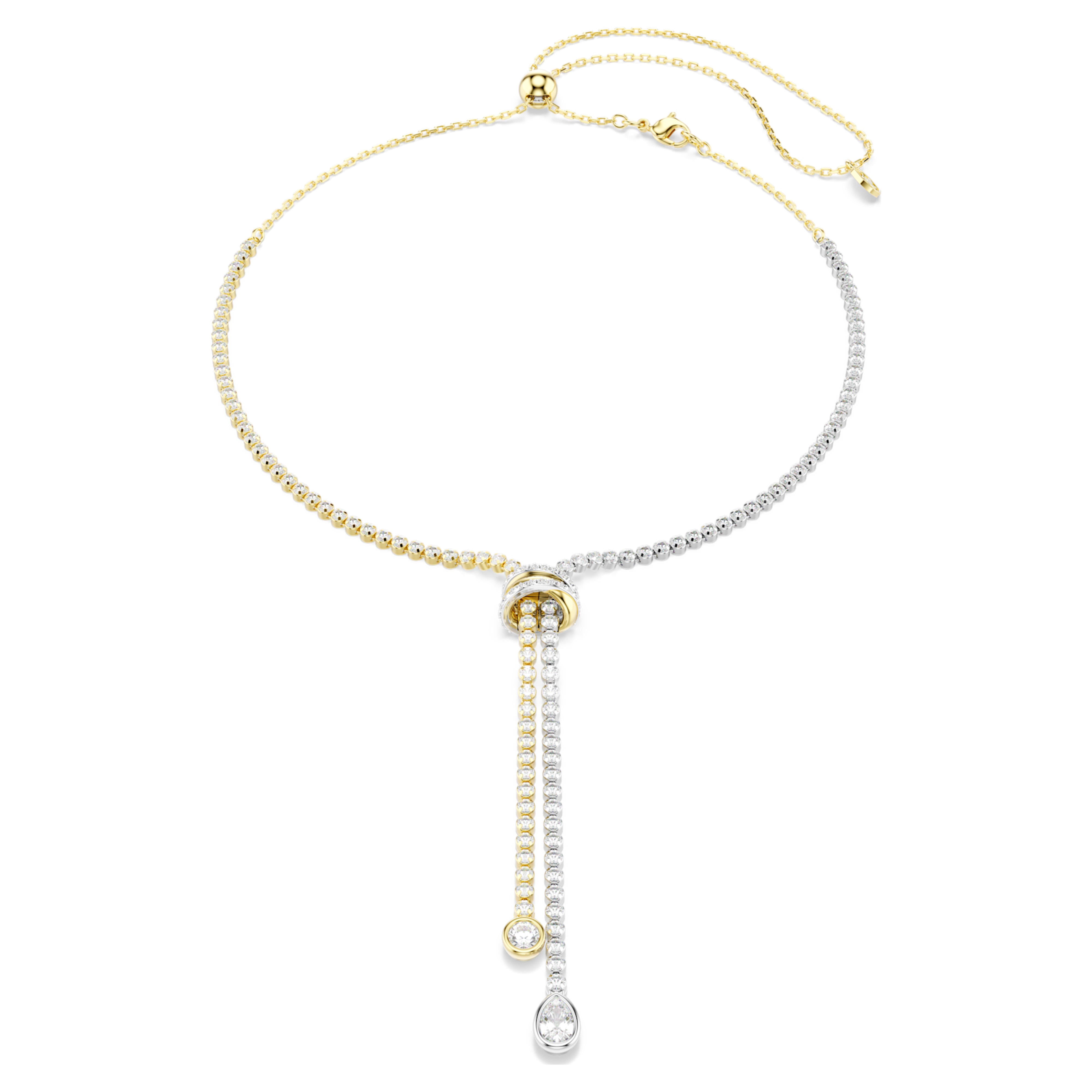 Collier Swarovski - Hyperbola Spin - Blanc & Finition Mixte