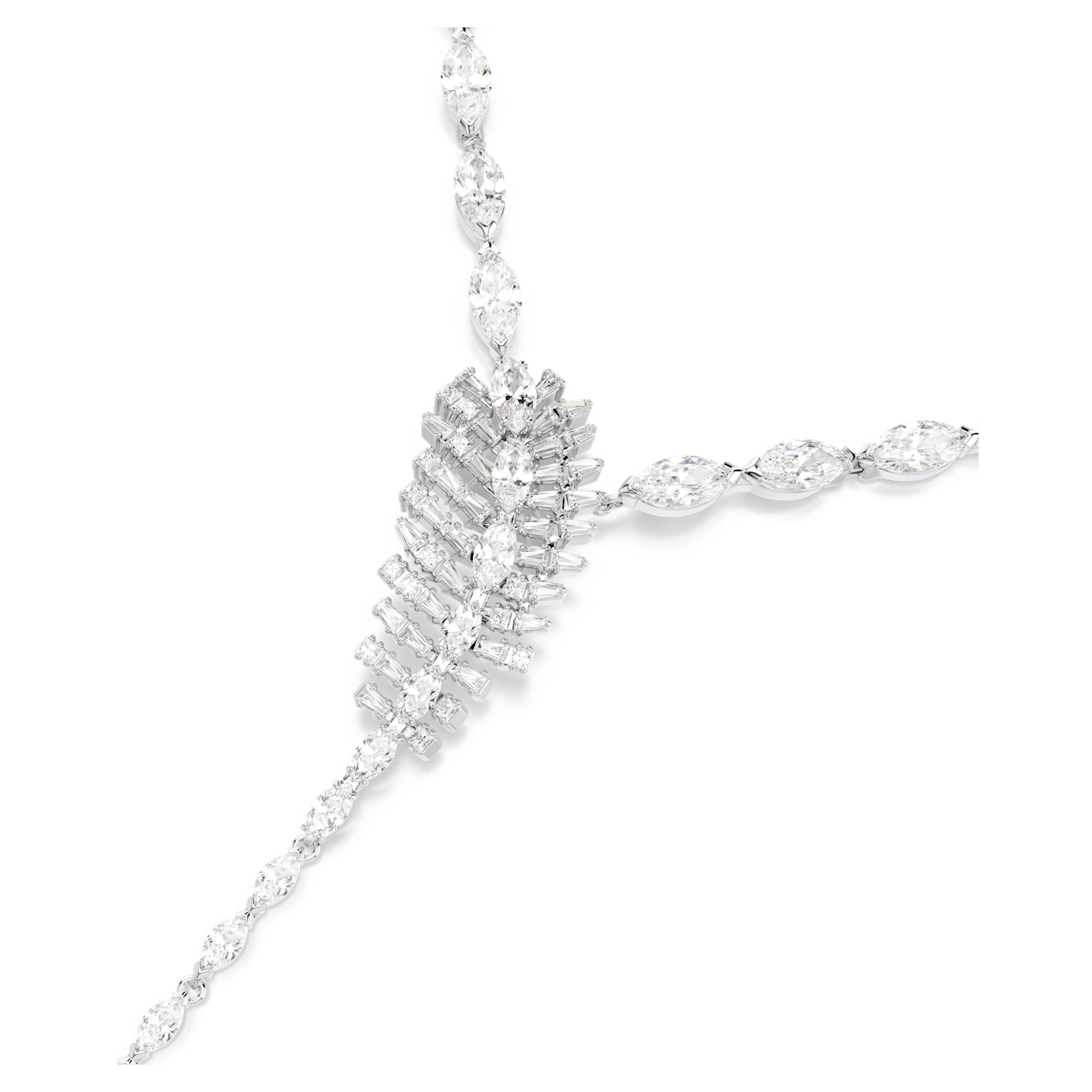 Collier Swarovski - Vienna Feather - Blanc & Argenté vue 5