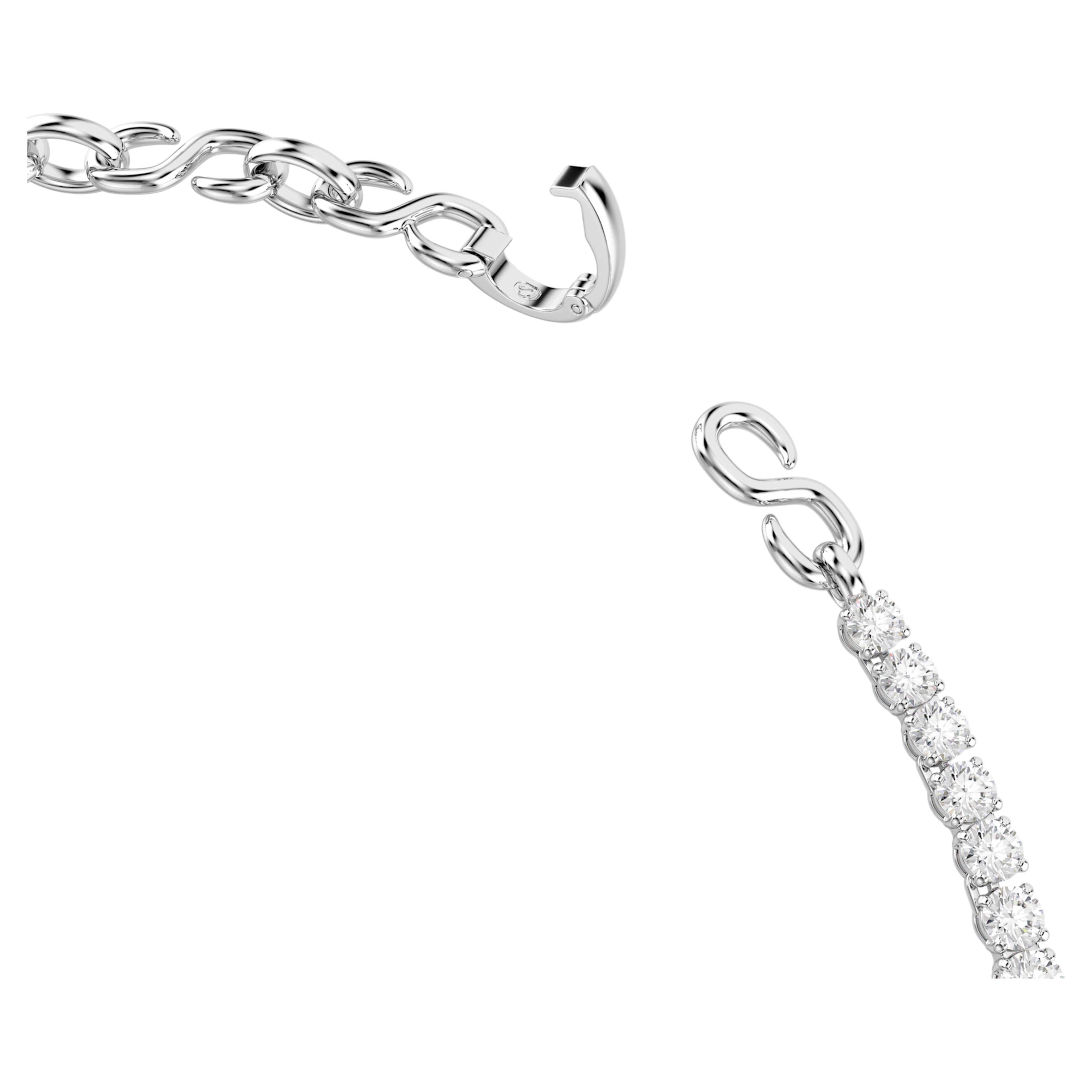 Collier Swarovski - Matrix Tennis - Blanc & Argenté vue 5