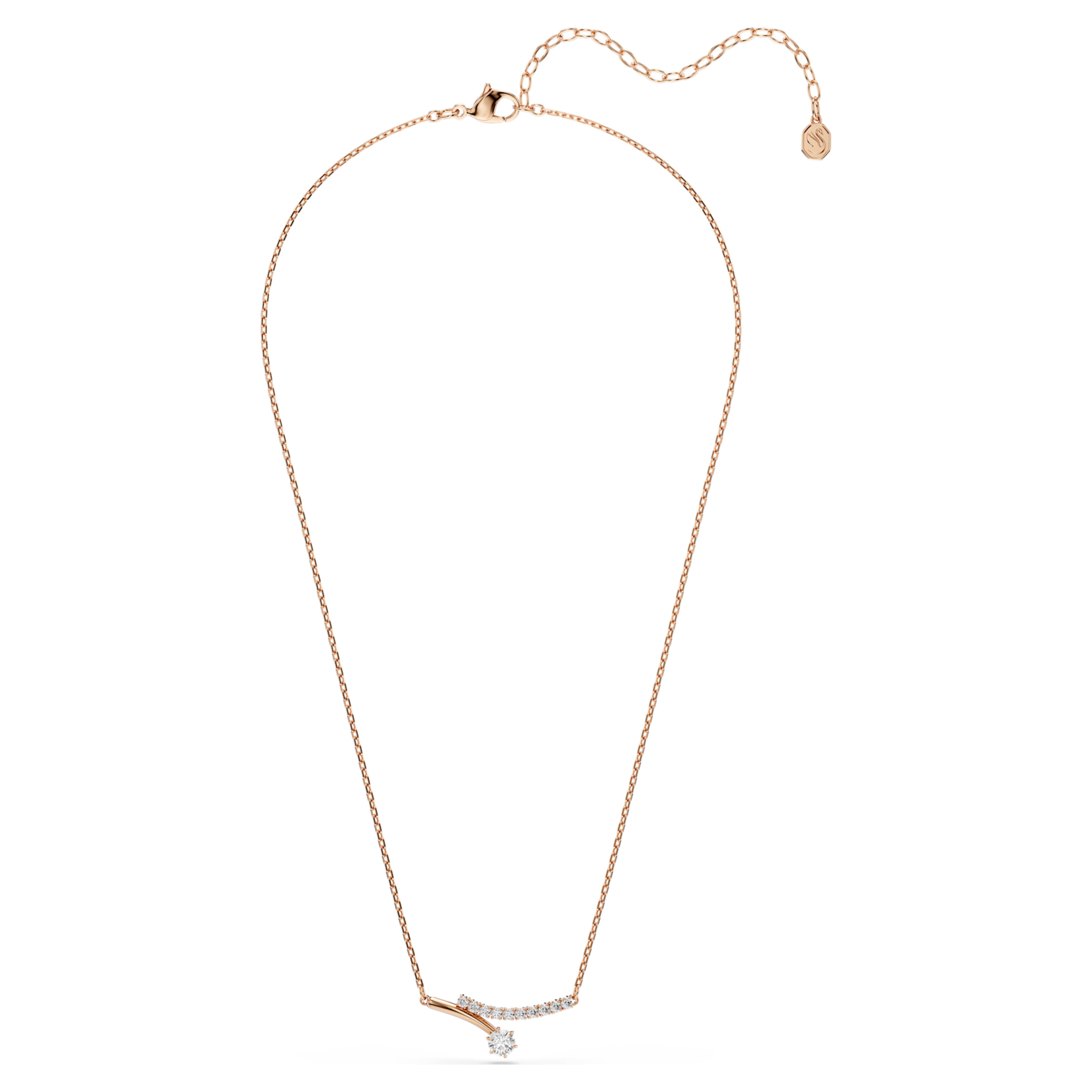 Collier Swarovski - Matrix Crash - Blanc & Doré Rosé vue 5