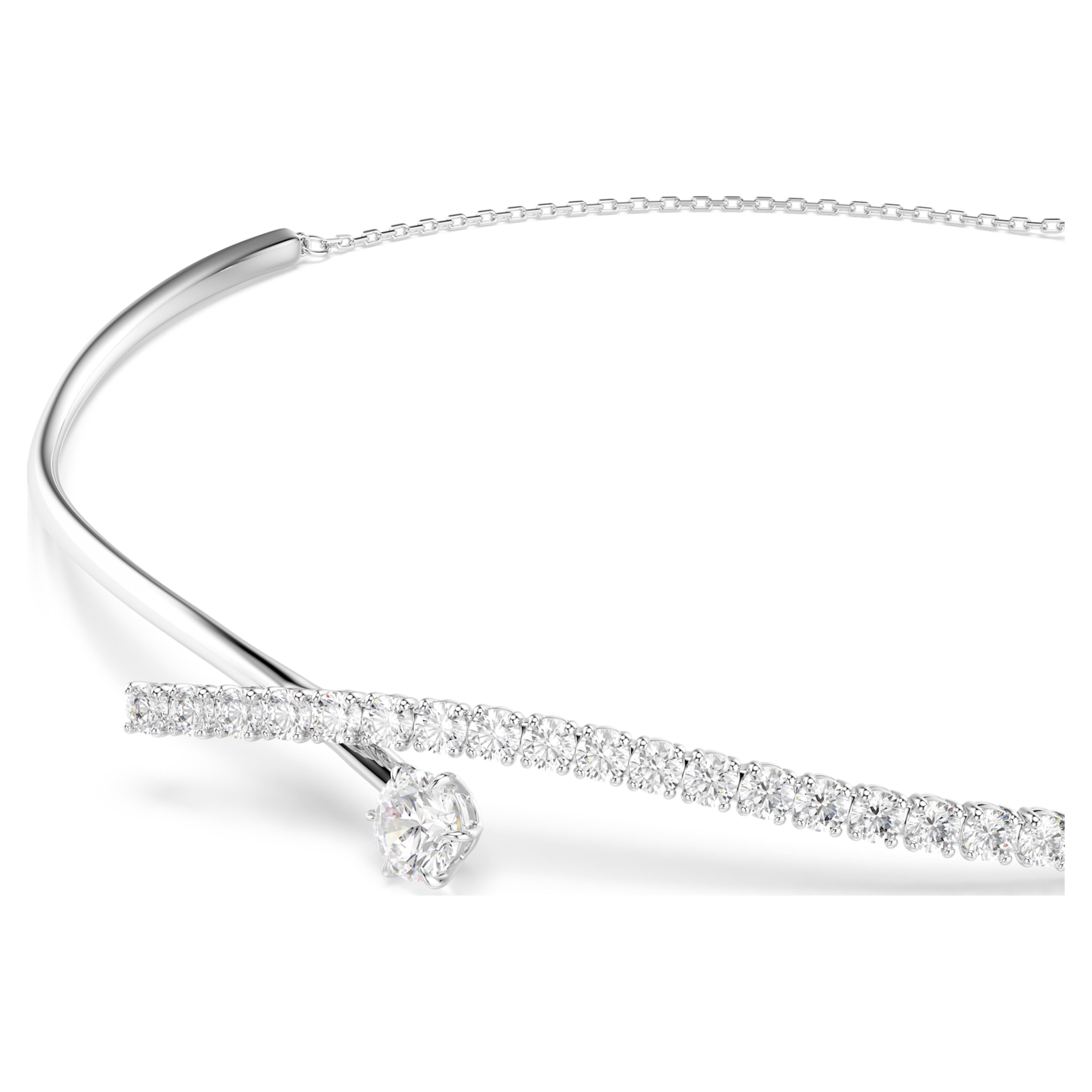 Collier Swarovski - Matrix Crash - Blanc & Argenté vue 4