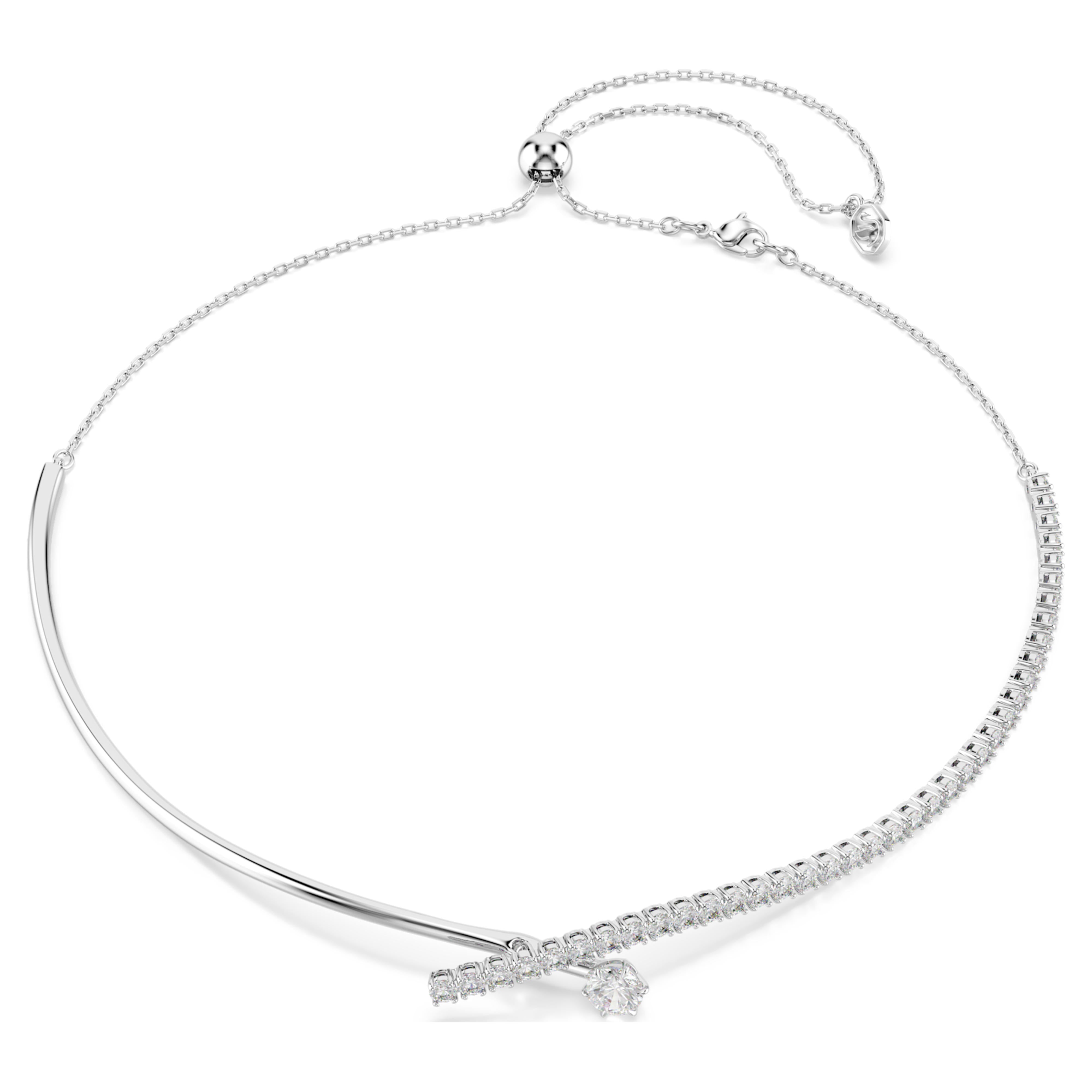 Collier Swarovski - Matrix Crash - Blanc & Argenté