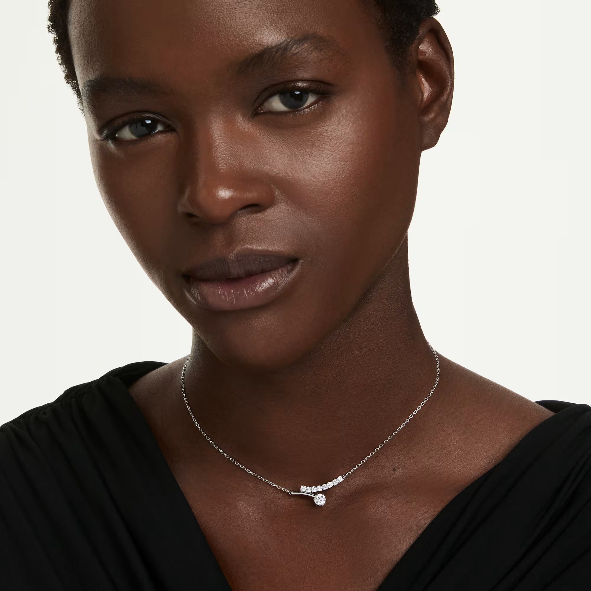 Swarovski Ketting - Matrix Crash - Wit & Zilver