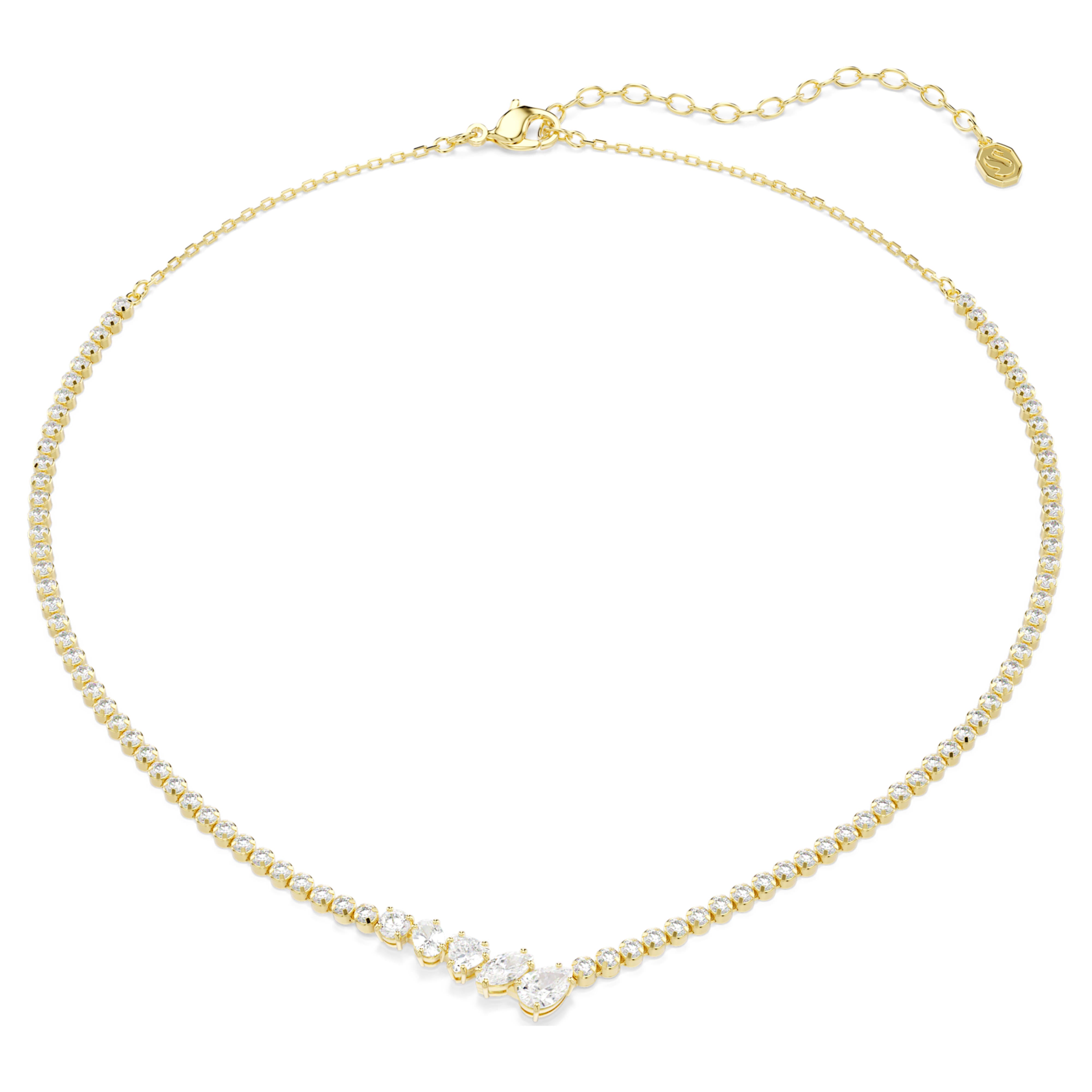 Collier Swarovski - Mesmera Attract - en V - Blanc & Doré