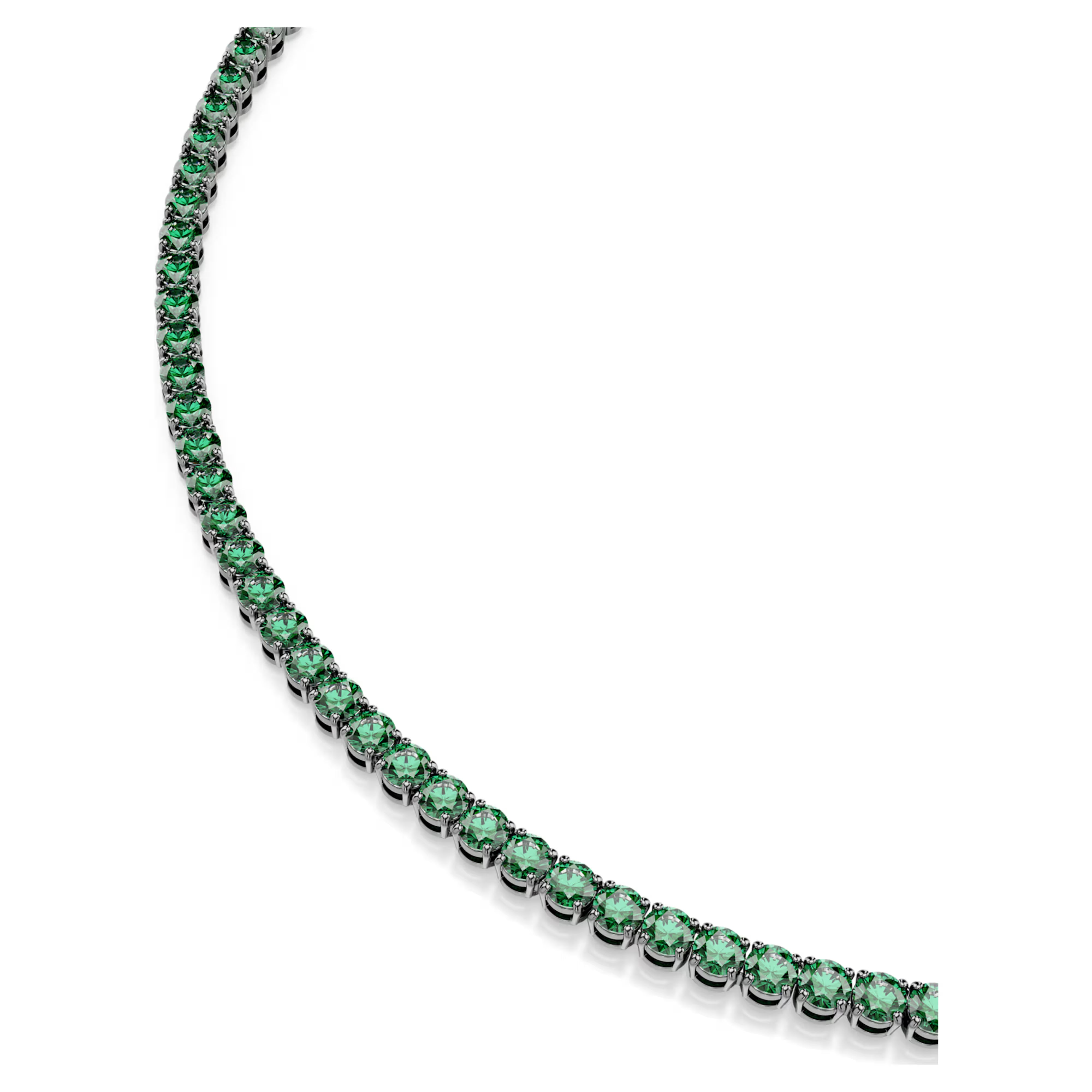 Collier Tennis Matrix Rond Vert Rhuténié – Swarovski vue 4