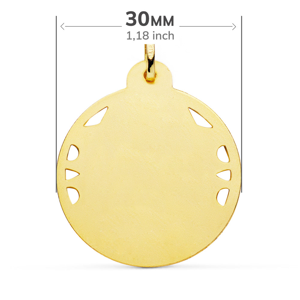 18K Notre-Dame du Mont-Carmel-Medaille 30MM
