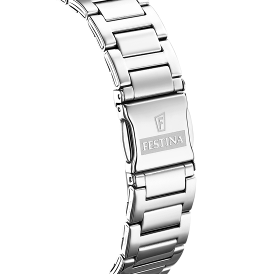 Dameshorloge Festina BOYFRIEND F16719/2 – stalen band met zwarte wijzerplaat – achteraanzicht