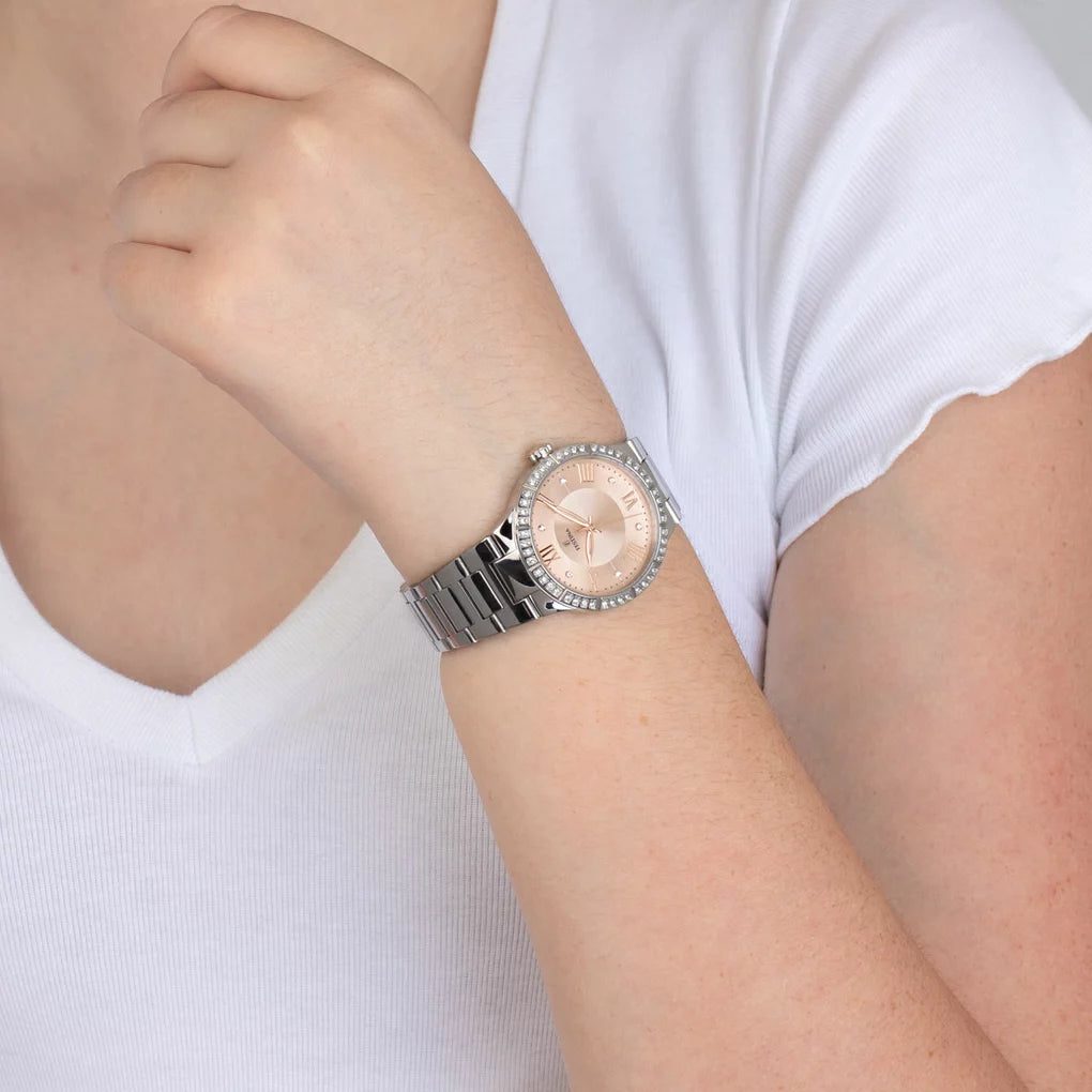 Montre femme Festina BOYFRIEND F16719/3 – cadran rose bracelet acier – vue 3