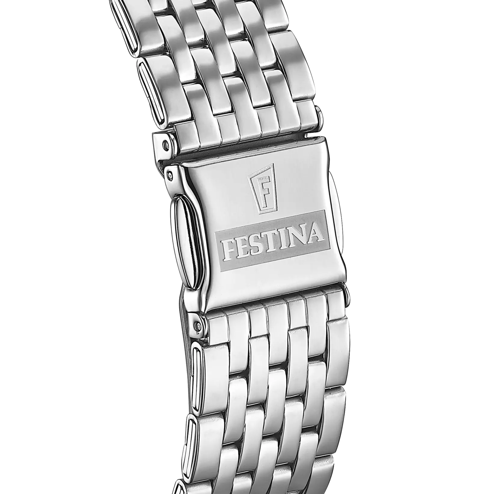 Montre homme Festina CLASSICS F16744/3 – cadran bleu foncé bracelet acier – détail du fermoir