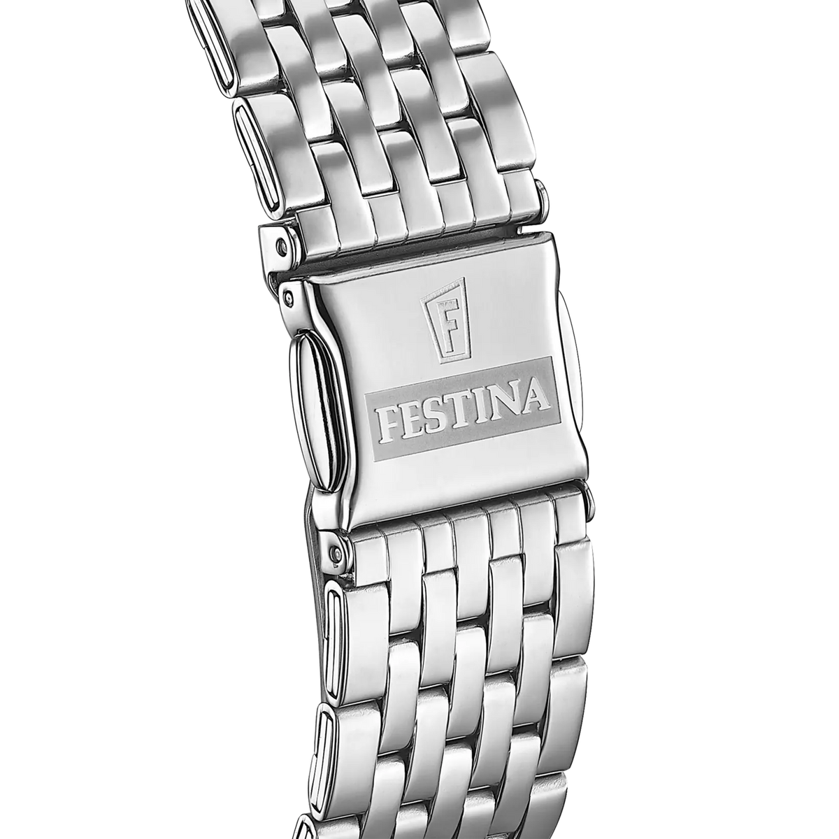 Montre homme Festina CLASSICS F16744/5 – cadran vert bracelet acier – détail du fermoir