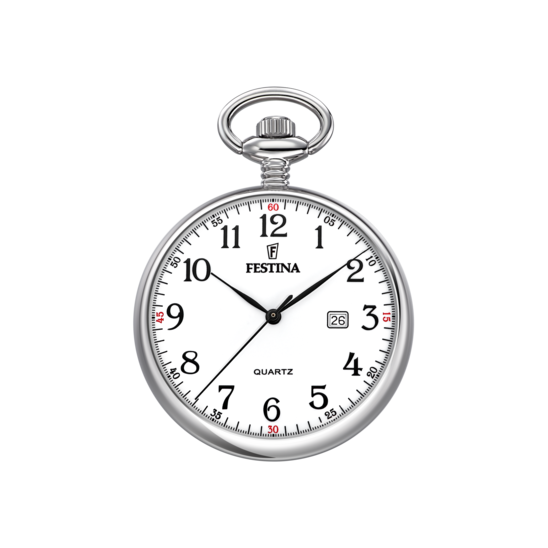 Montre à gousset homme Festina Pocket F2019/1 – montre de gousset cadran blanc – vue de face