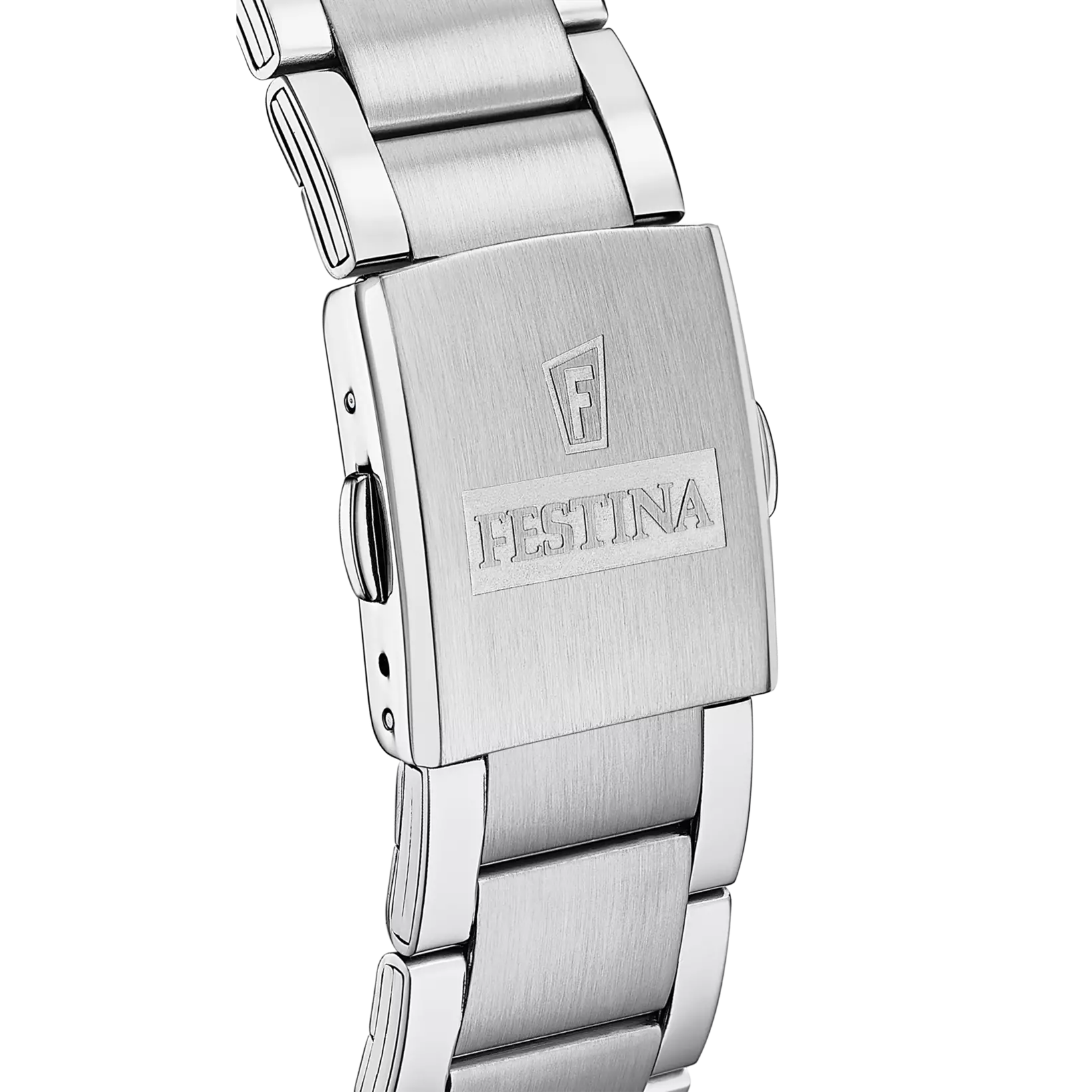 Montre homme Festina TIMELESS CHRONOGRAPH F20343/4 – cadran noir bracelet acier – détail du fermoir