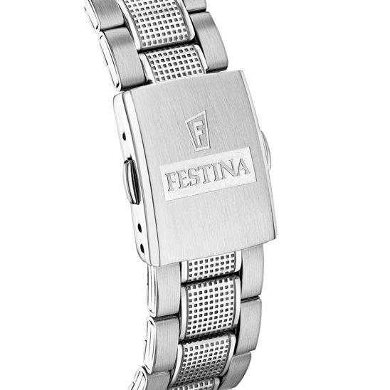 Kinderhorloge Festina JUNIOR F20345/2 – stalen band met blauwe wijzerplaat – achteraanzicht
